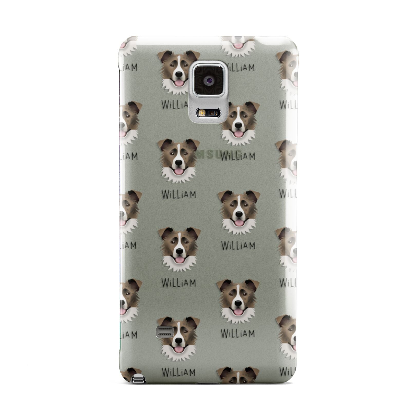 Border Collie Icon with Name Samsung Galaxy Note 4 Case
