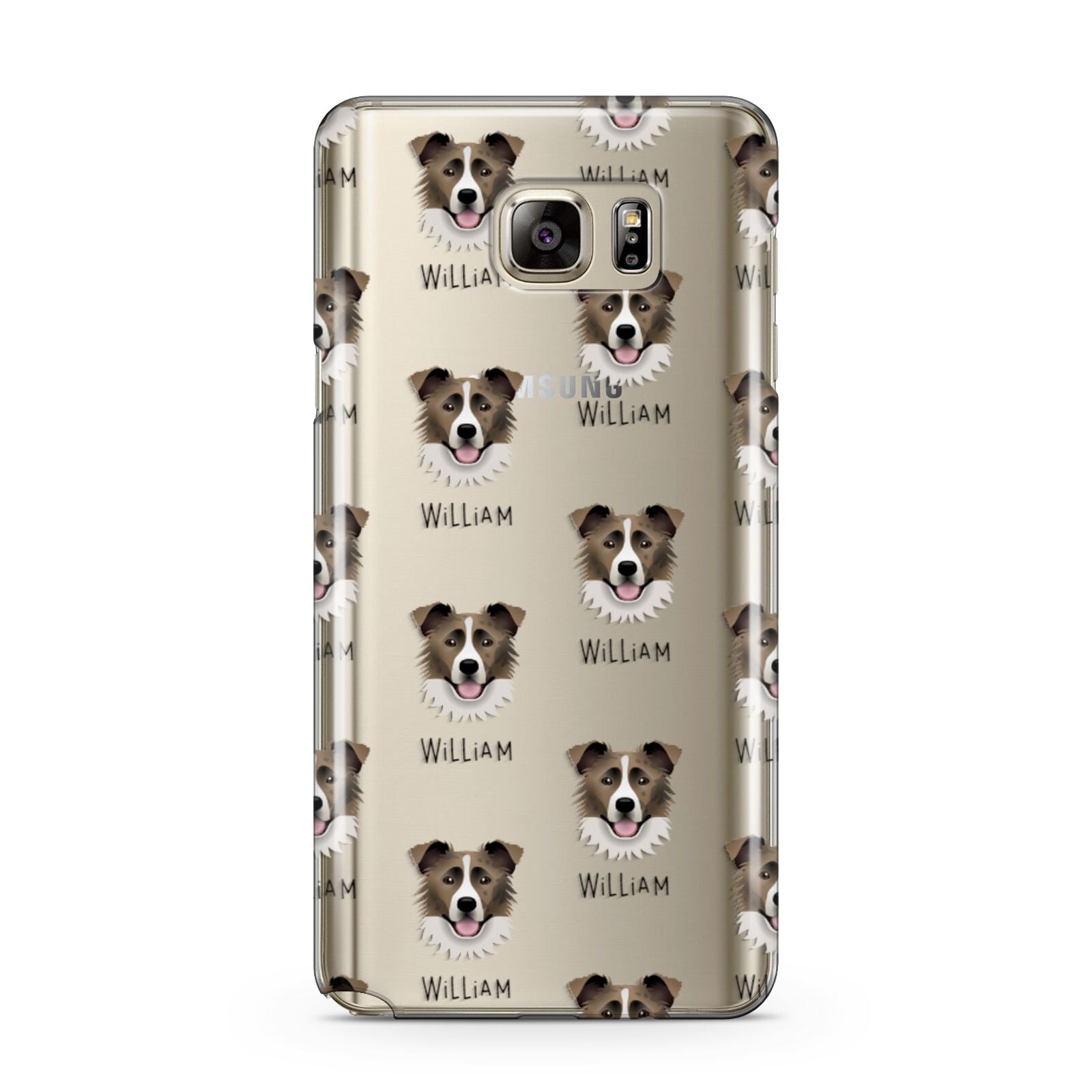 Border Collie Icon with Name Samsung Galaxy Note 5 Case