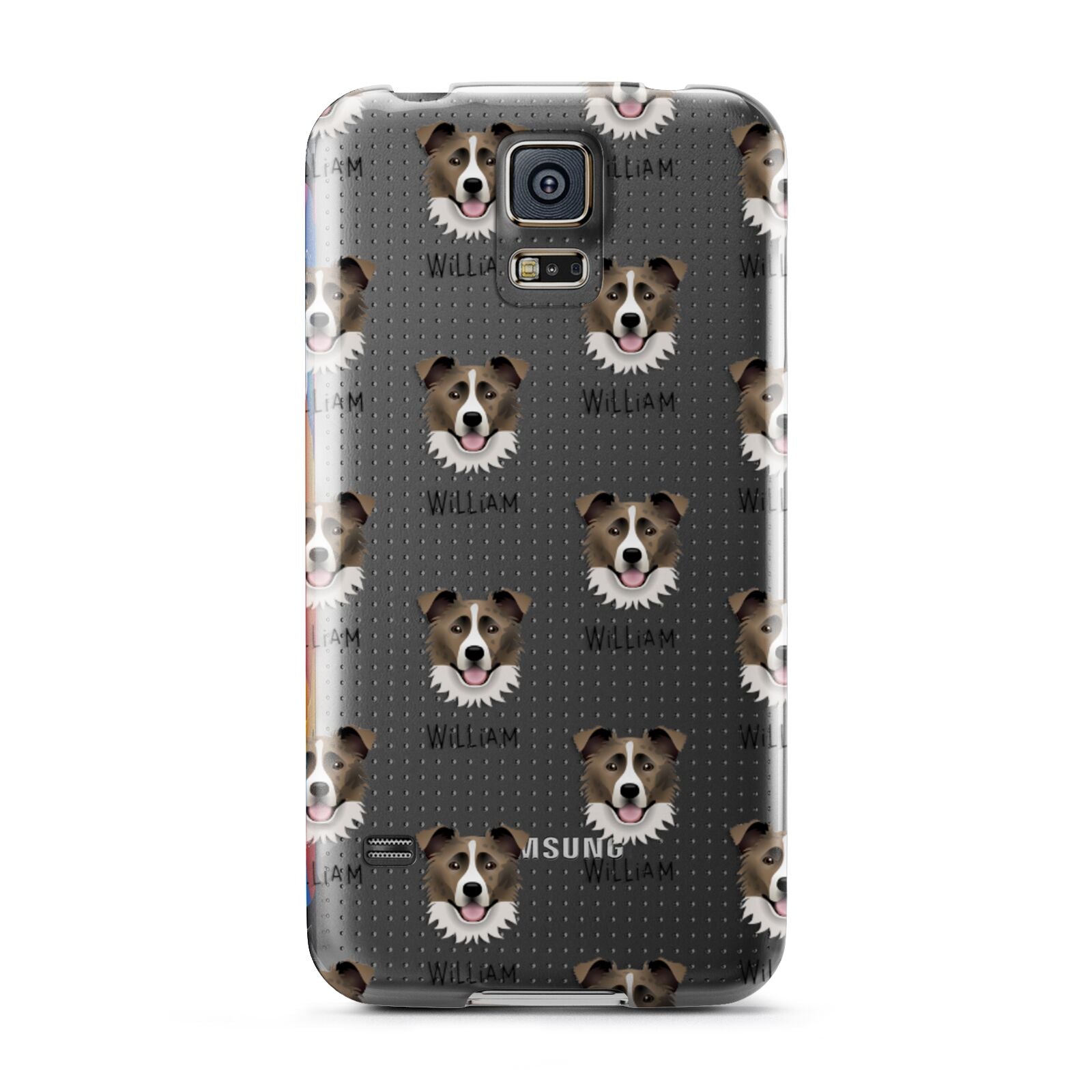 Border Collie Icon with Name Samsung Galaxy S5 Case