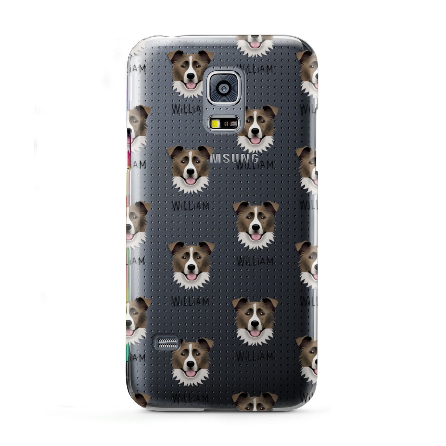 Border Collie Icon with Name Samsung Galaxy S5 Mini Case