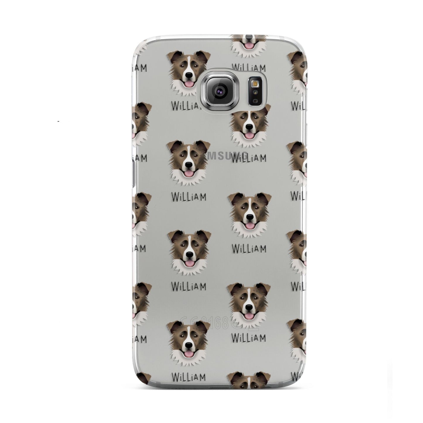 Border Collie Icon with Name Samsung Galaxy S6 Case