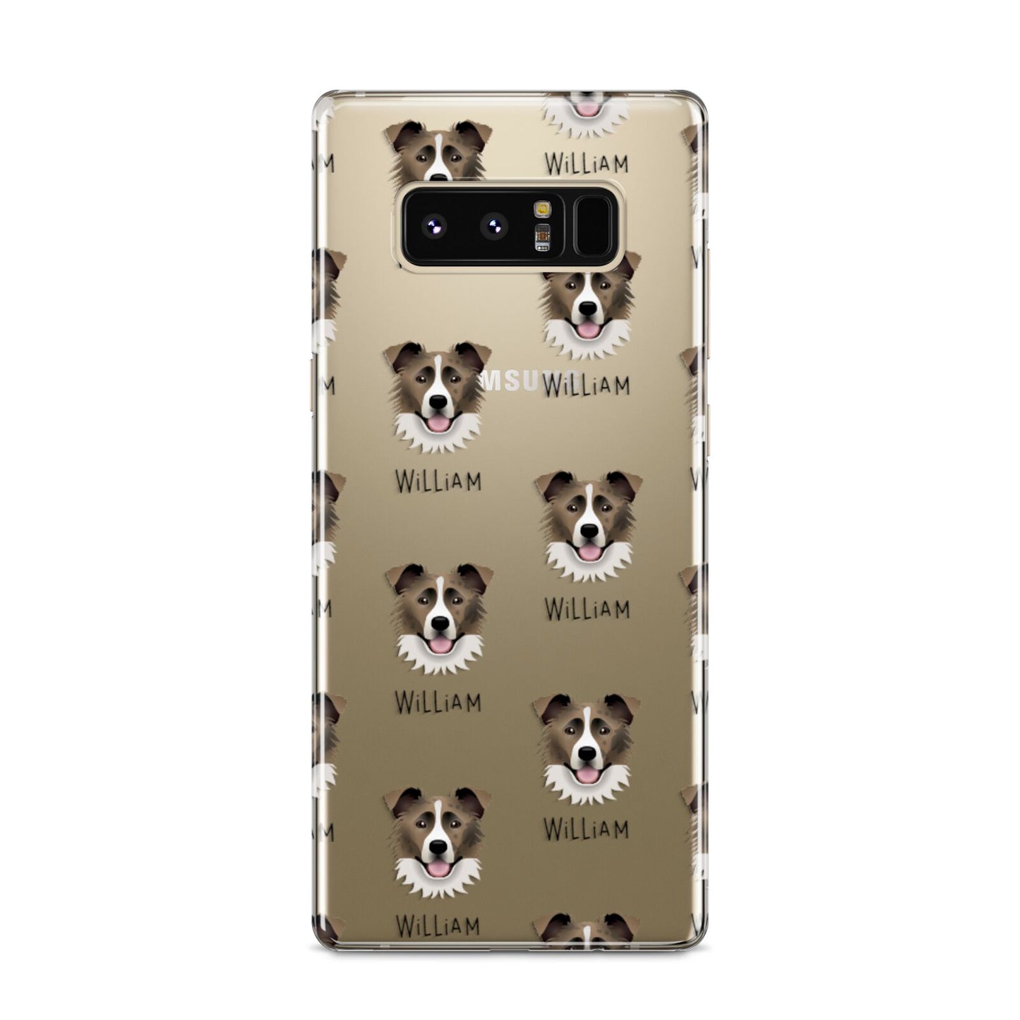 Border Collie Icon with Name Samsung Galaxy S8 Case