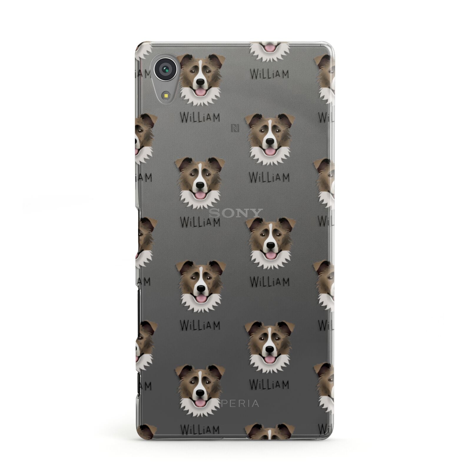 Border Collie Icon with Name Sony Xperia Case