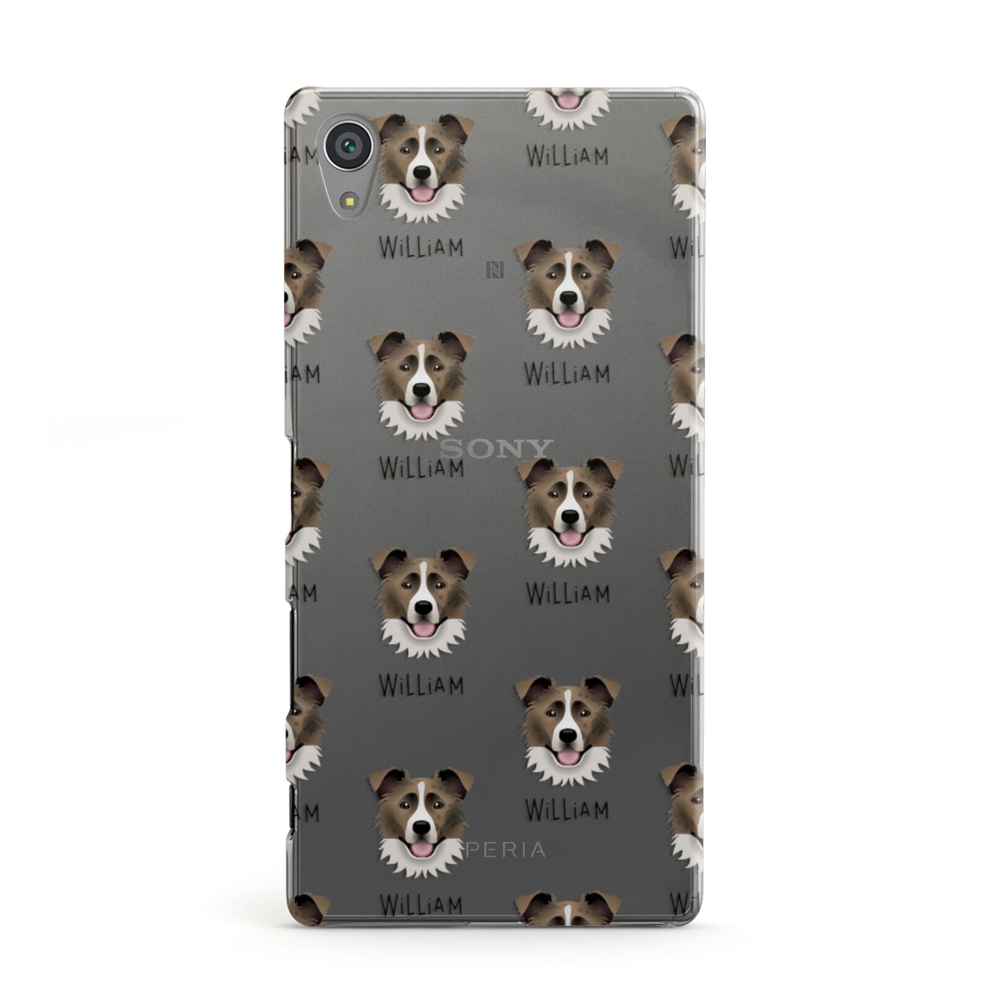 Border Collie Icon with Name Sony Xperia Case