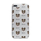 Border Collie Icon with Name iPhone 7 Plus Bumper Case on Silver iPhone