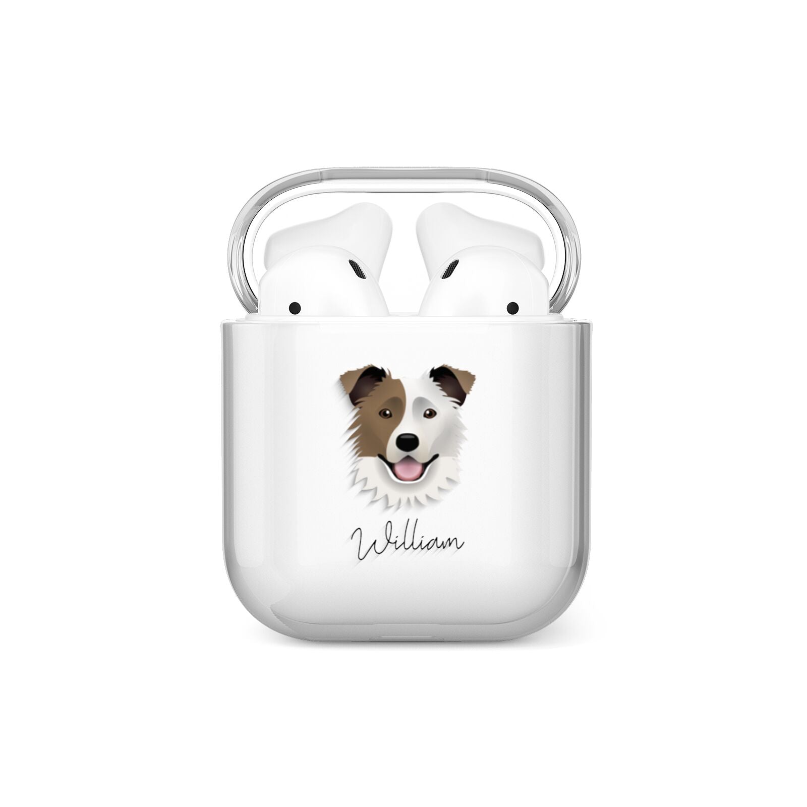 Border Collie Personalised AirPods Case