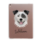Border Collie Personalised Apple iPad Rose Gold Case