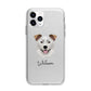 Border Collie Personalised Apple iPhone 11 Pro Max in Silver with Bumper Case