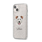 Border Collie Personalised iPhone 14 Plus Glitter Tough Case Starlight Angled Image