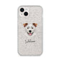 Border Collie Personalised iPhone 14 Plus Glitter Tough Case Starlight