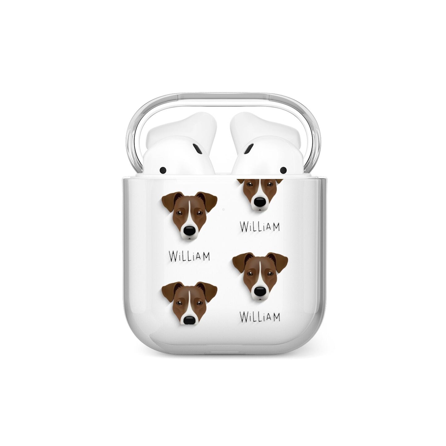 Border Jack Icon with Name AirPods Case