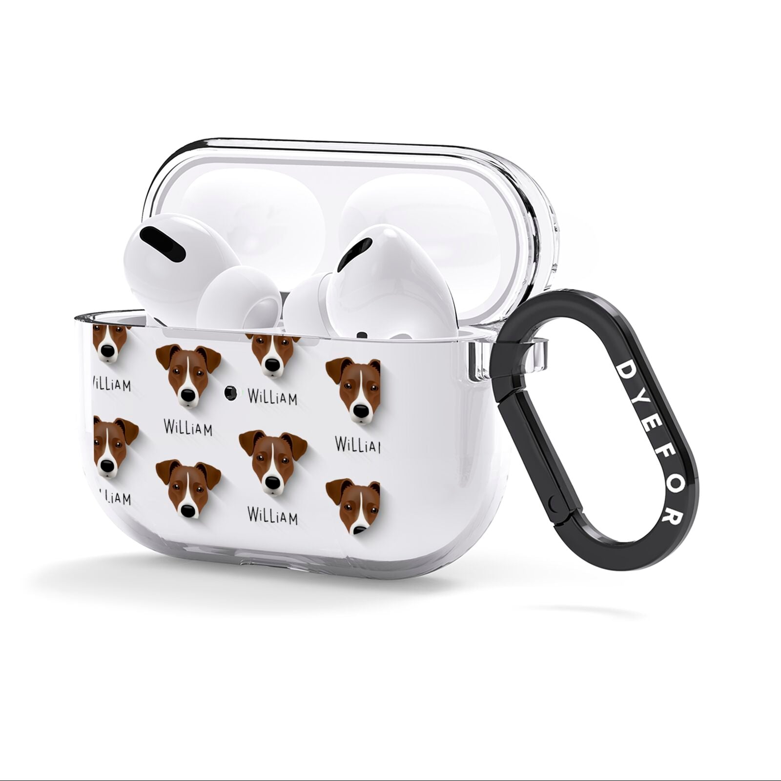 Border Jack Icon with Name AirPods Clear Case 3rd Gen Side Image