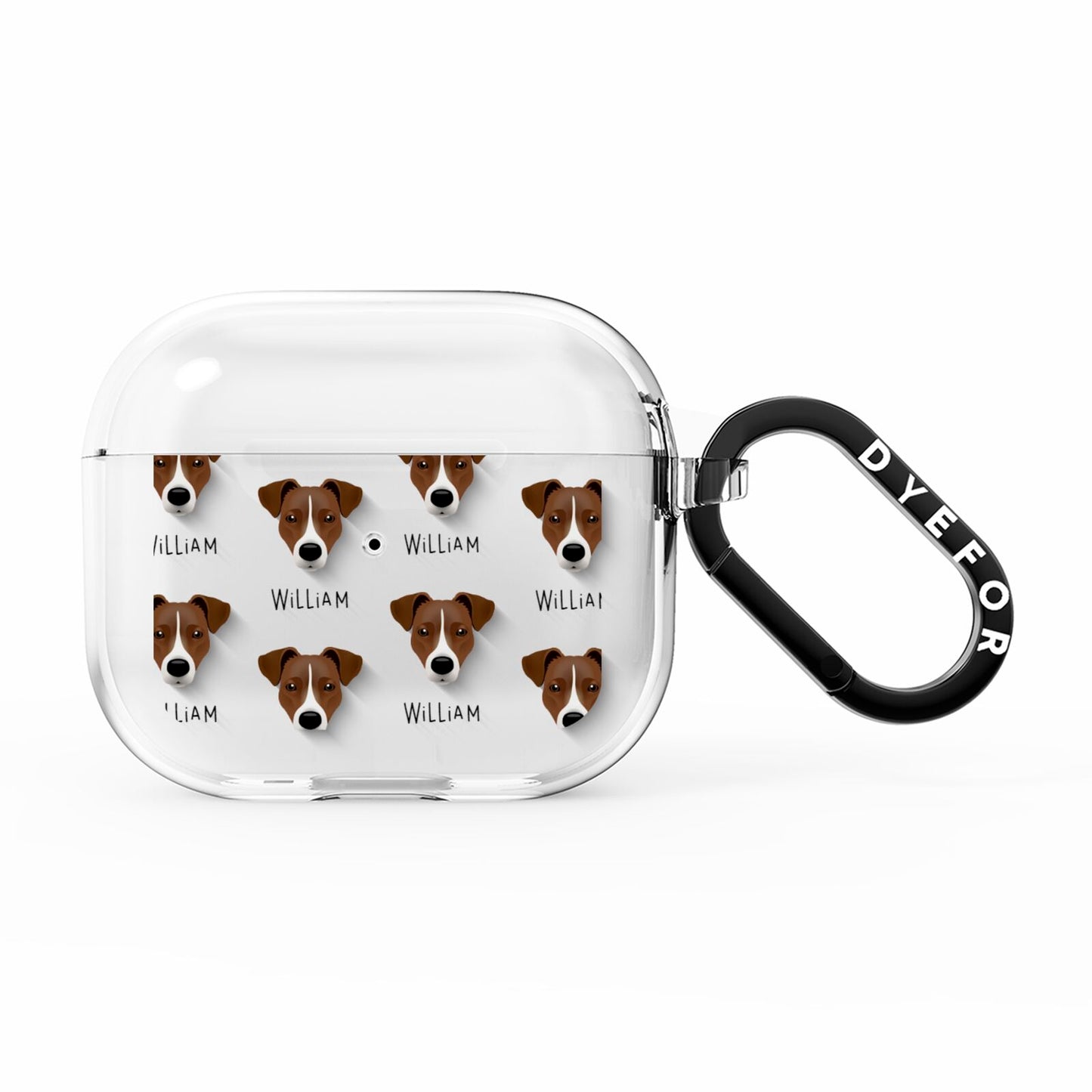 Border Jack Icon with Name AirPods Clear Case 3rd Gen