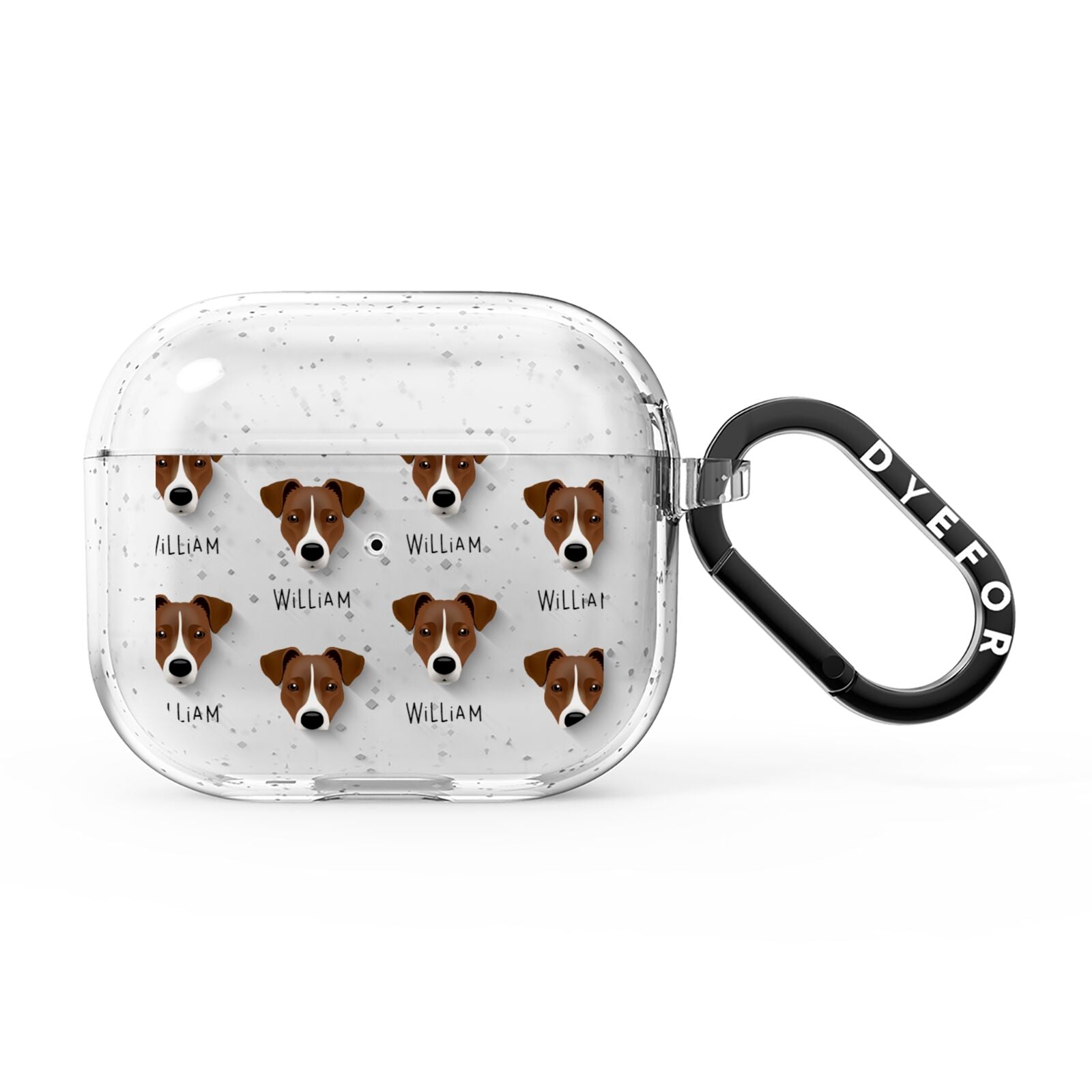 Border Jack Icon with Name AirPods Glitter Case 3rd Gen
