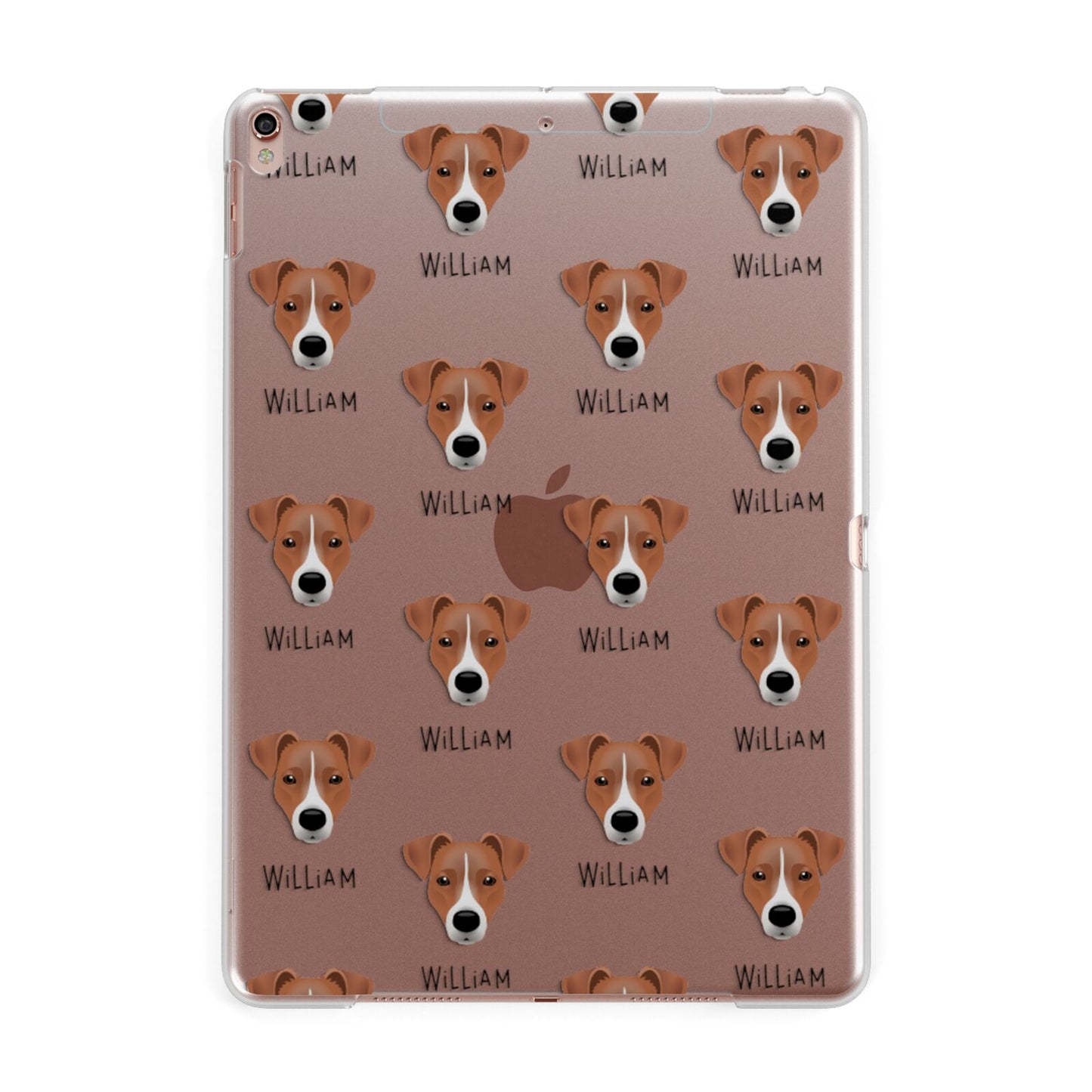 Border Jack Icon with Name Apple iPad Rose Gold Case