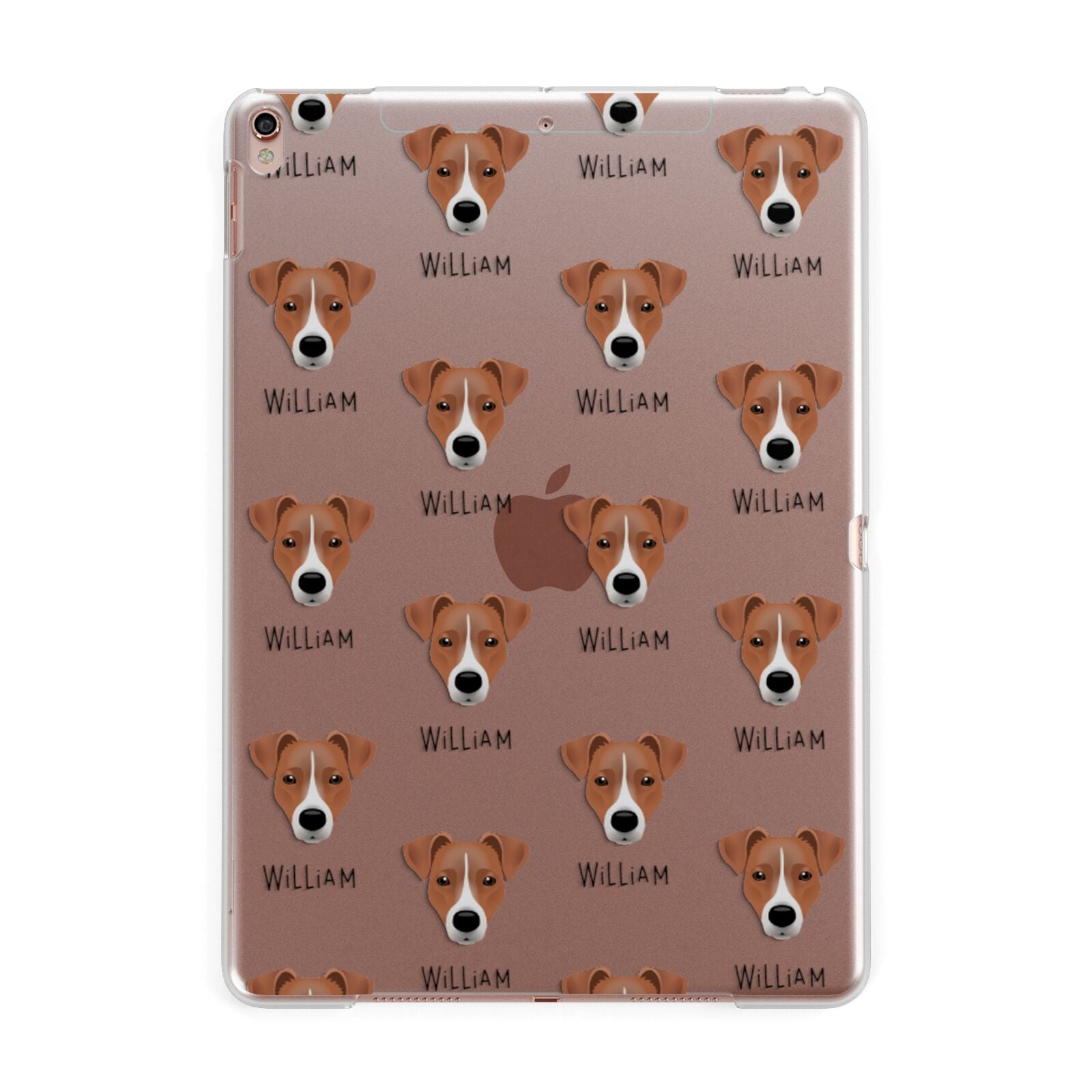 Border Jack Icon with Name Apple iPad Rose Gold Case