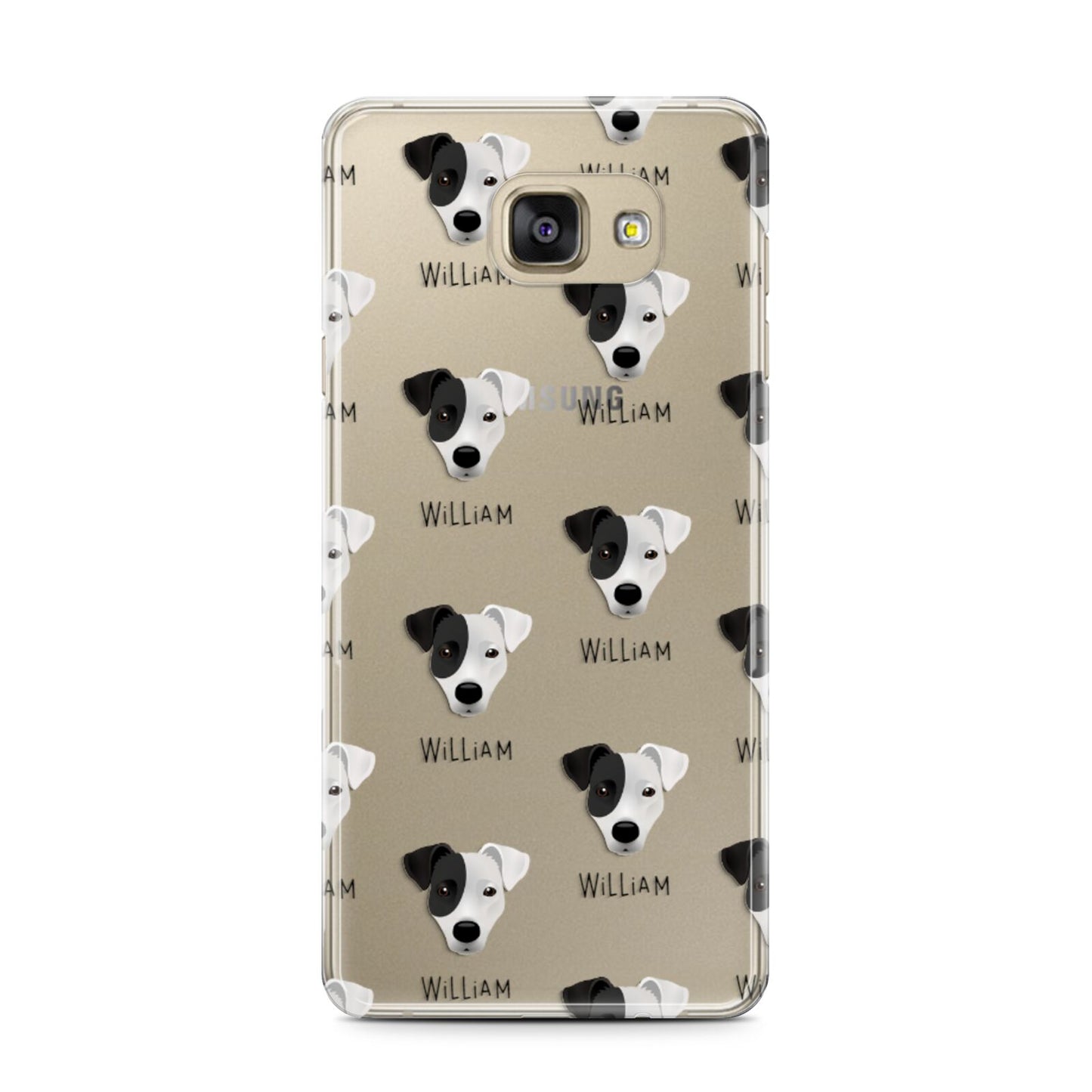 Border Jack Icon with Name Samsung Galaxy A7 2016 Case on gold phone