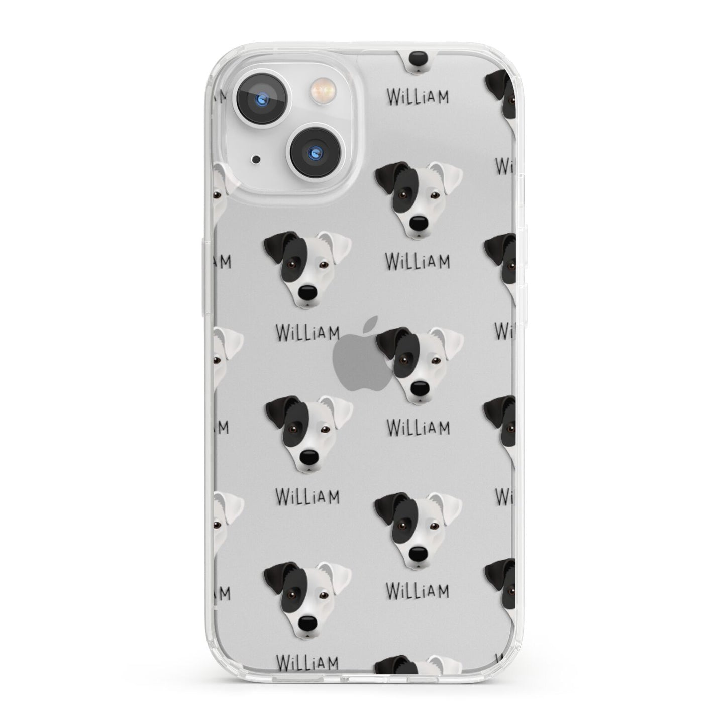 Border Jack Icon with Name iPhone 13 Clear Bumper Case