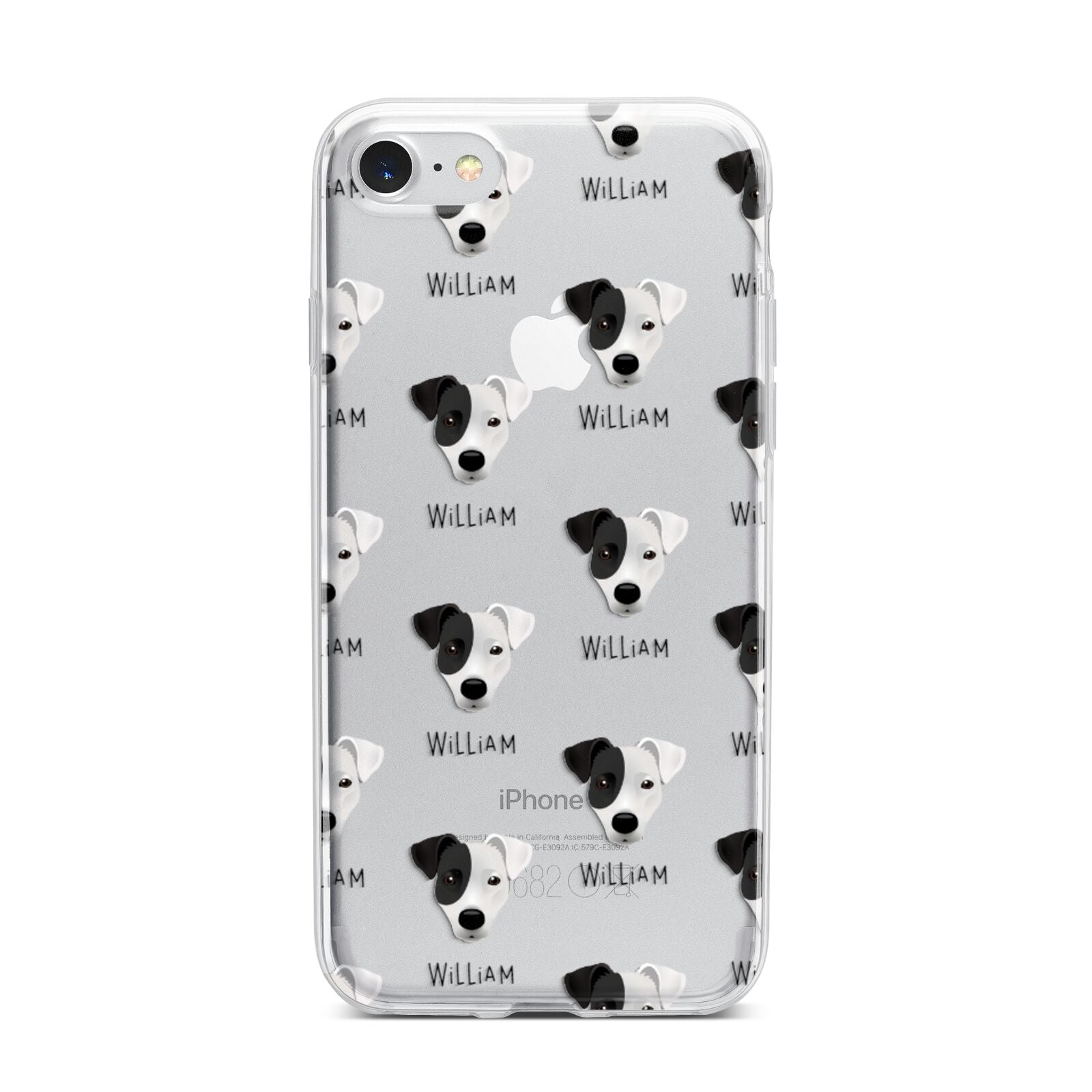 Border Jack Icon with Name iPhone 7 Bumper Case on Silver iPhone