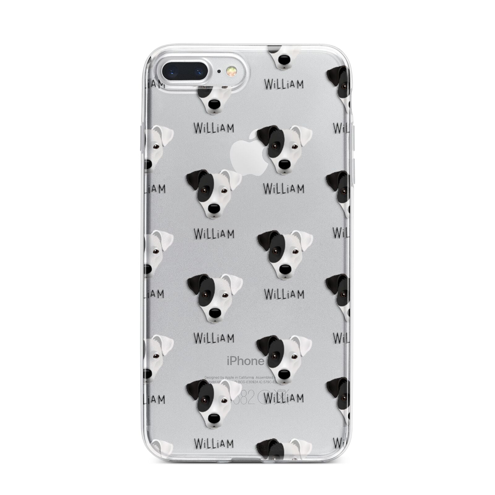 Border Jack Icon with Name iPhone 7 Plus Bumper Case on Silver iPhone