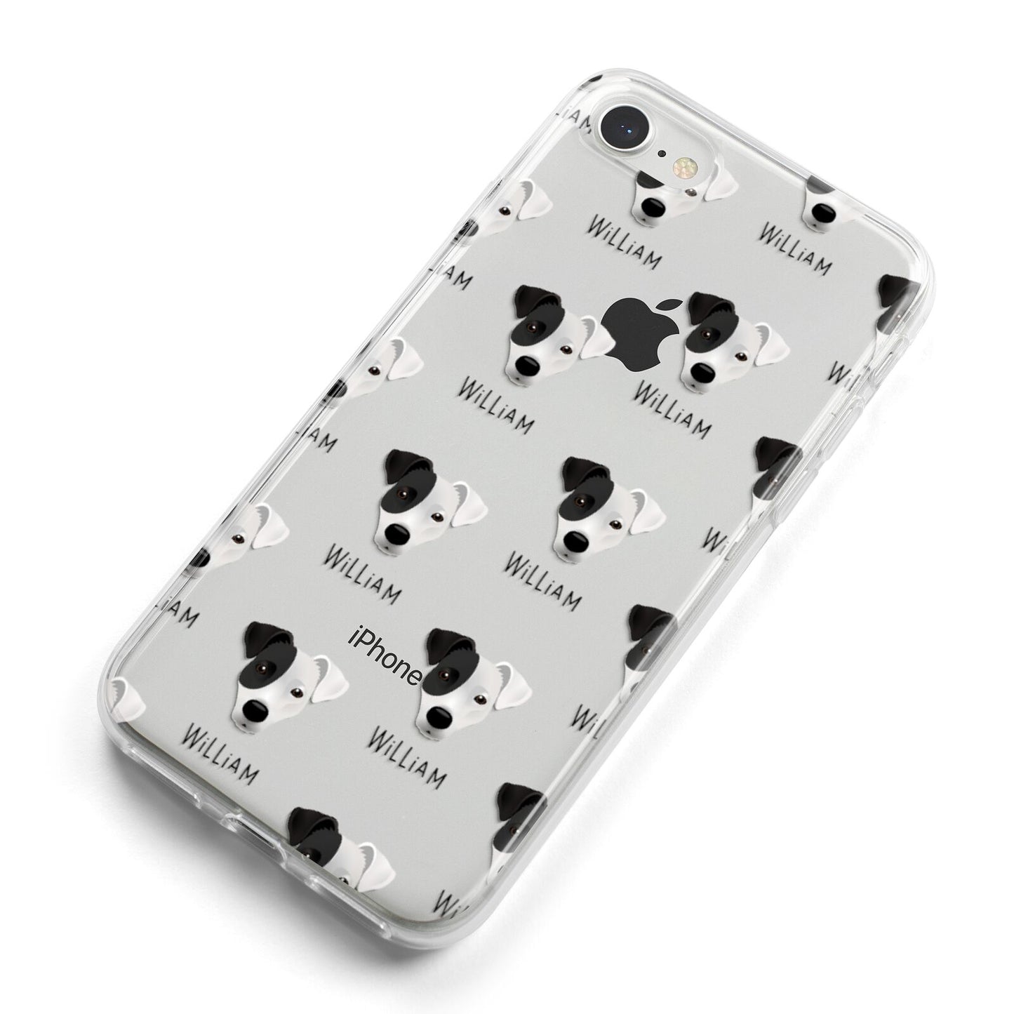 Border Jack Icon with Name iPhone 8 Bumper Case on Silver iPhone Alternative Image