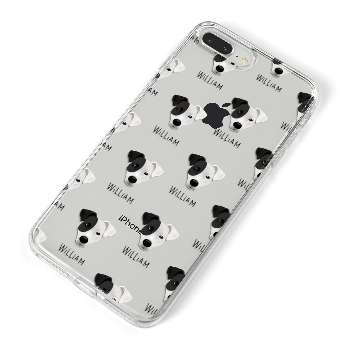 Border Jack Icon with Name iPhone 8 Plus Bumper Case on Silver iPhone Alternative Image