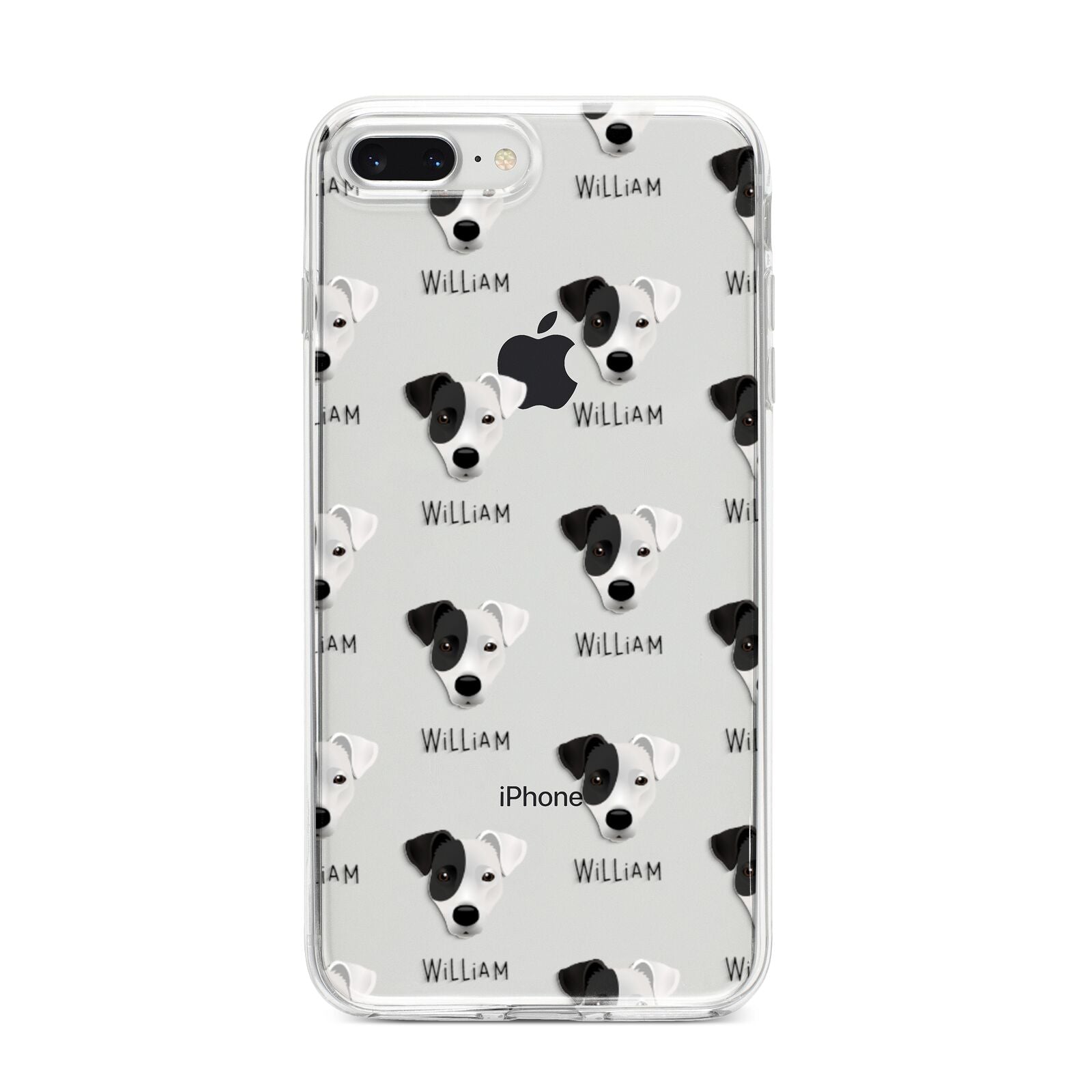 Border Jack Icon with Name iPhone 8 Plus Bumper Case on Silver iPhone