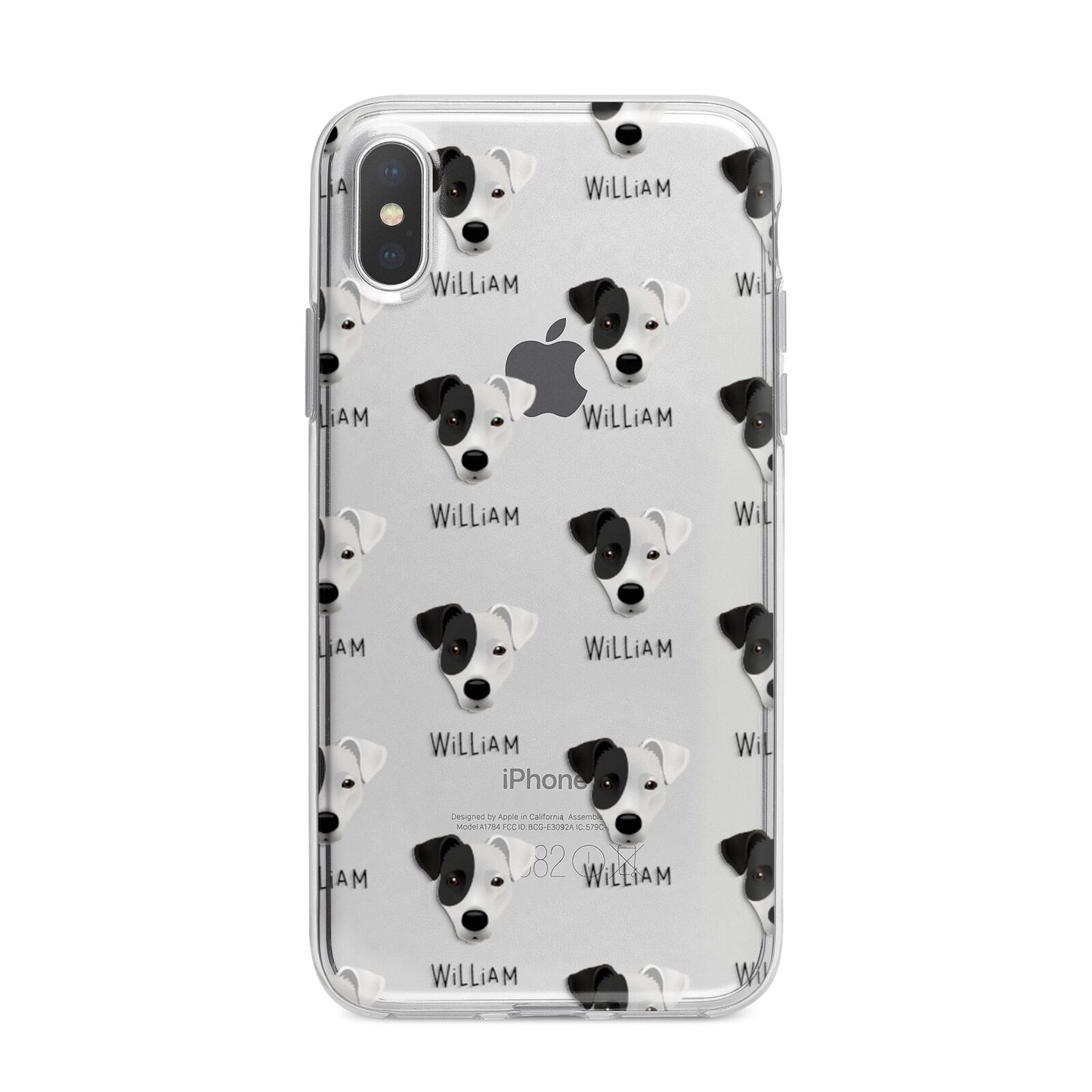 Border Jack Icon with Name iPhone X Bumper Case on Silver iPhone Alternative Image 1