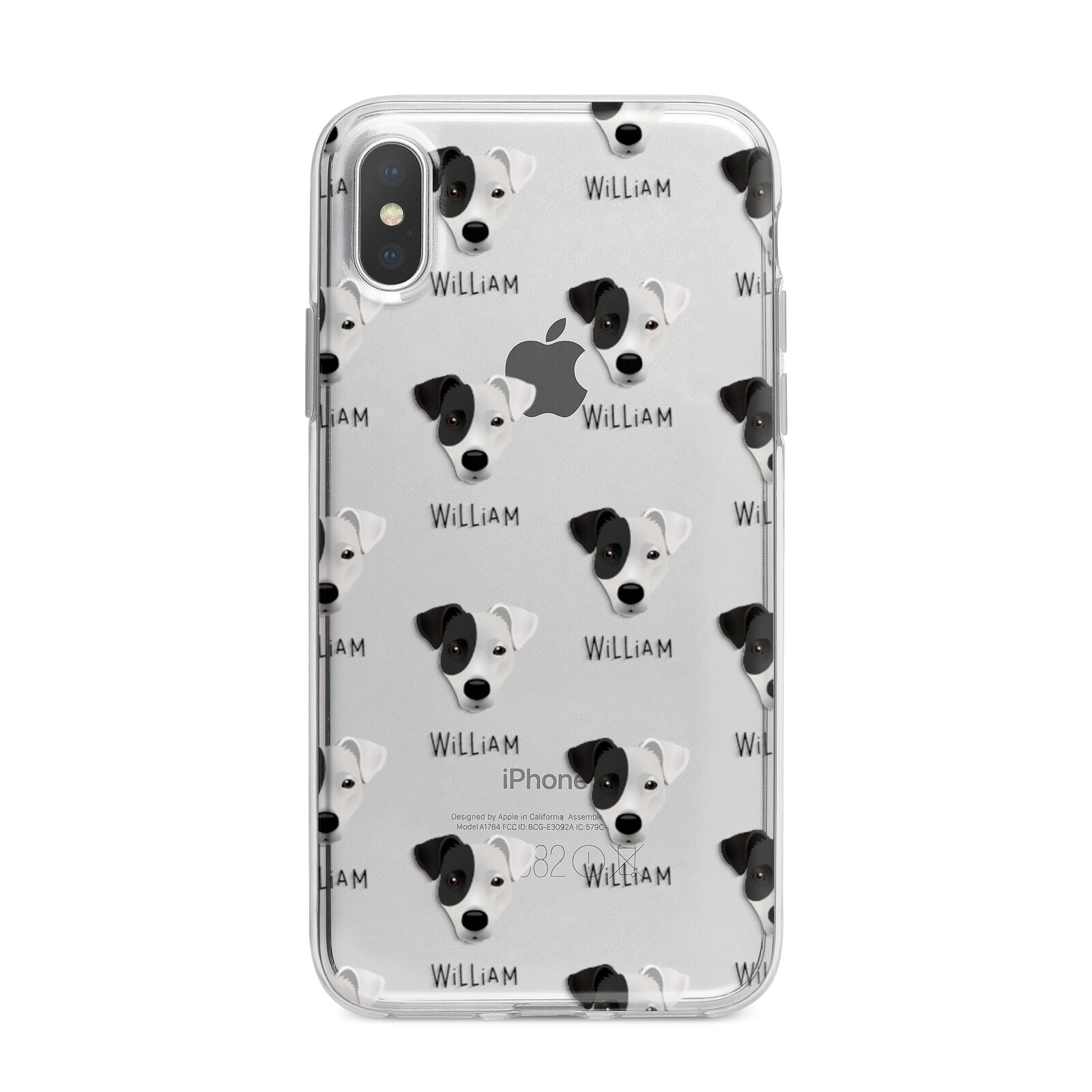 Border Jack Icon with Name iPhone X Bumper Case on Silver iPhone Alternative Image 1