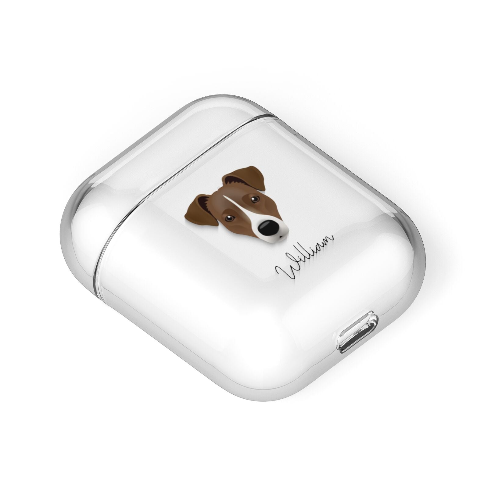 Border Jack Personalised AirPods Case Laid Flat
