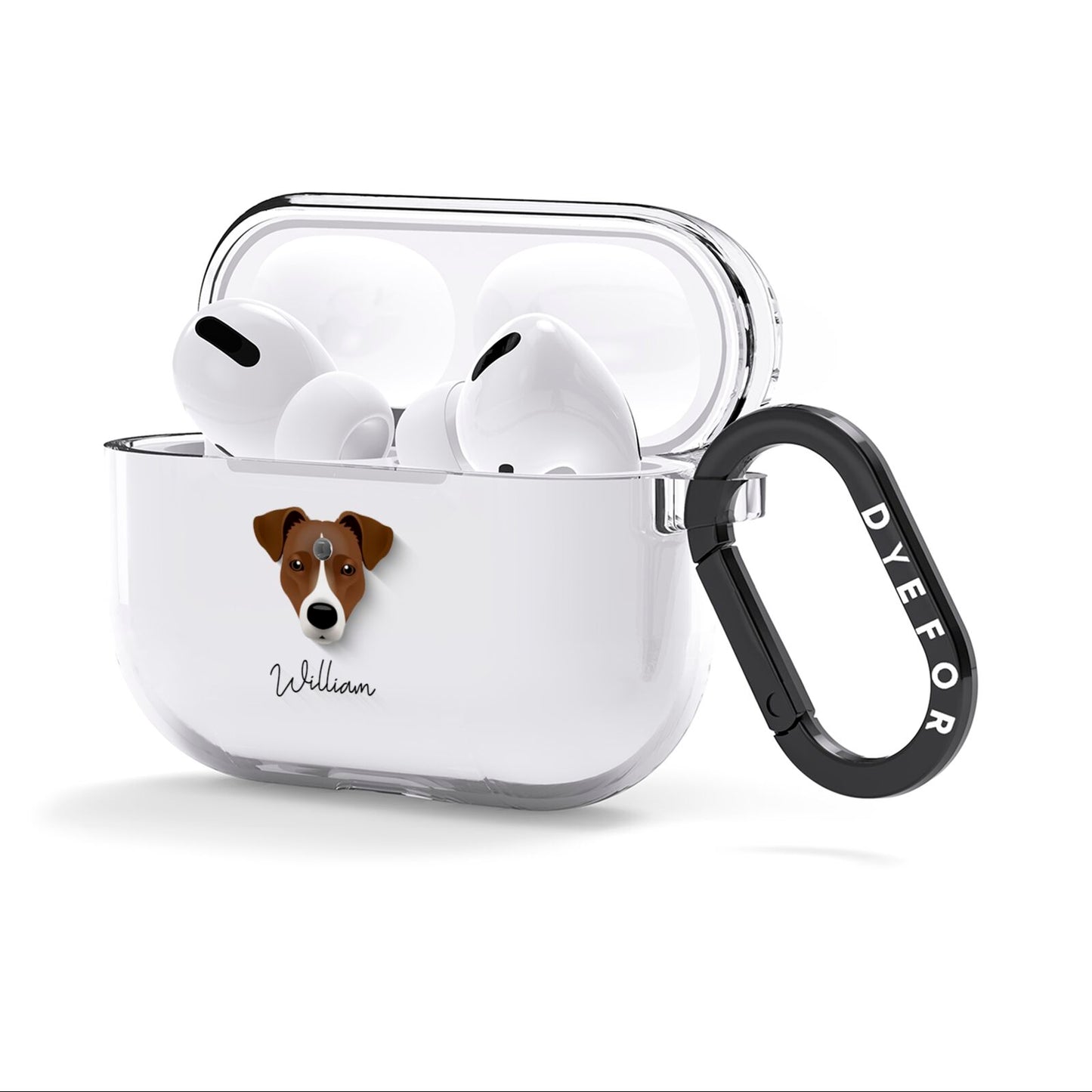 Border Jack Personalised AirPods Clear Case 3rd Gen Side Image