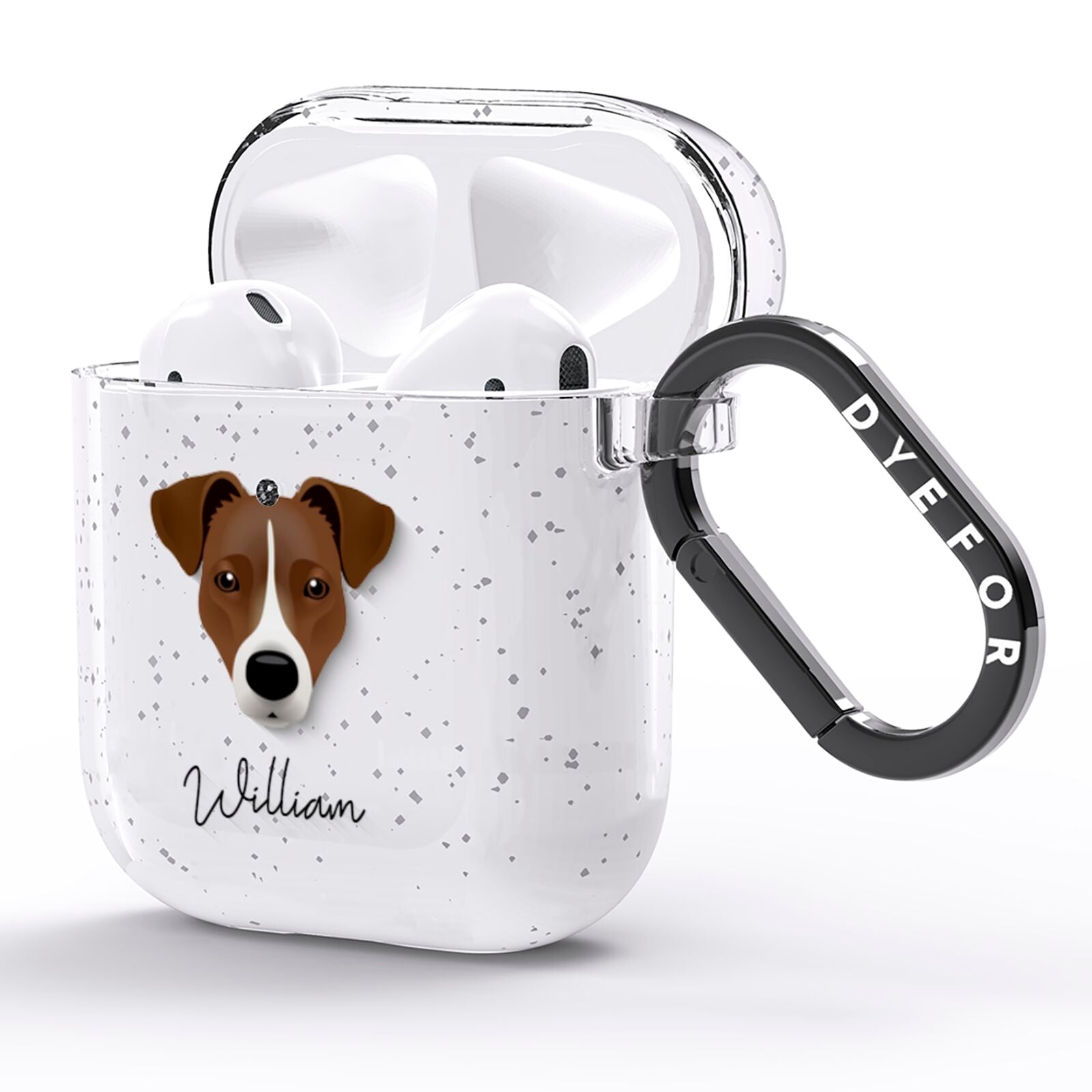 Border Jack Personalised AirPods Glitter Case Side Image