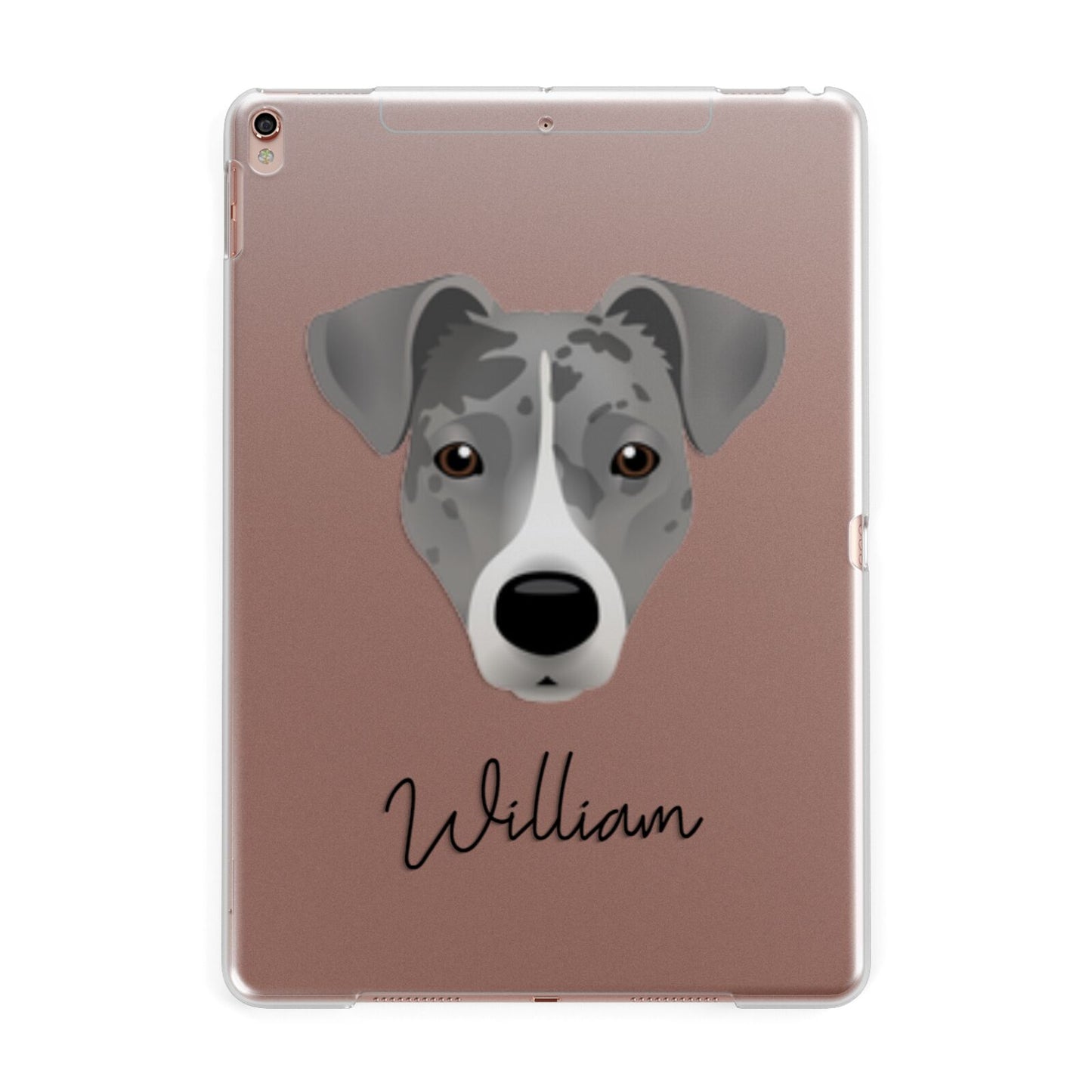 Border Jack Personalised Apple iPad Rose Gold Case