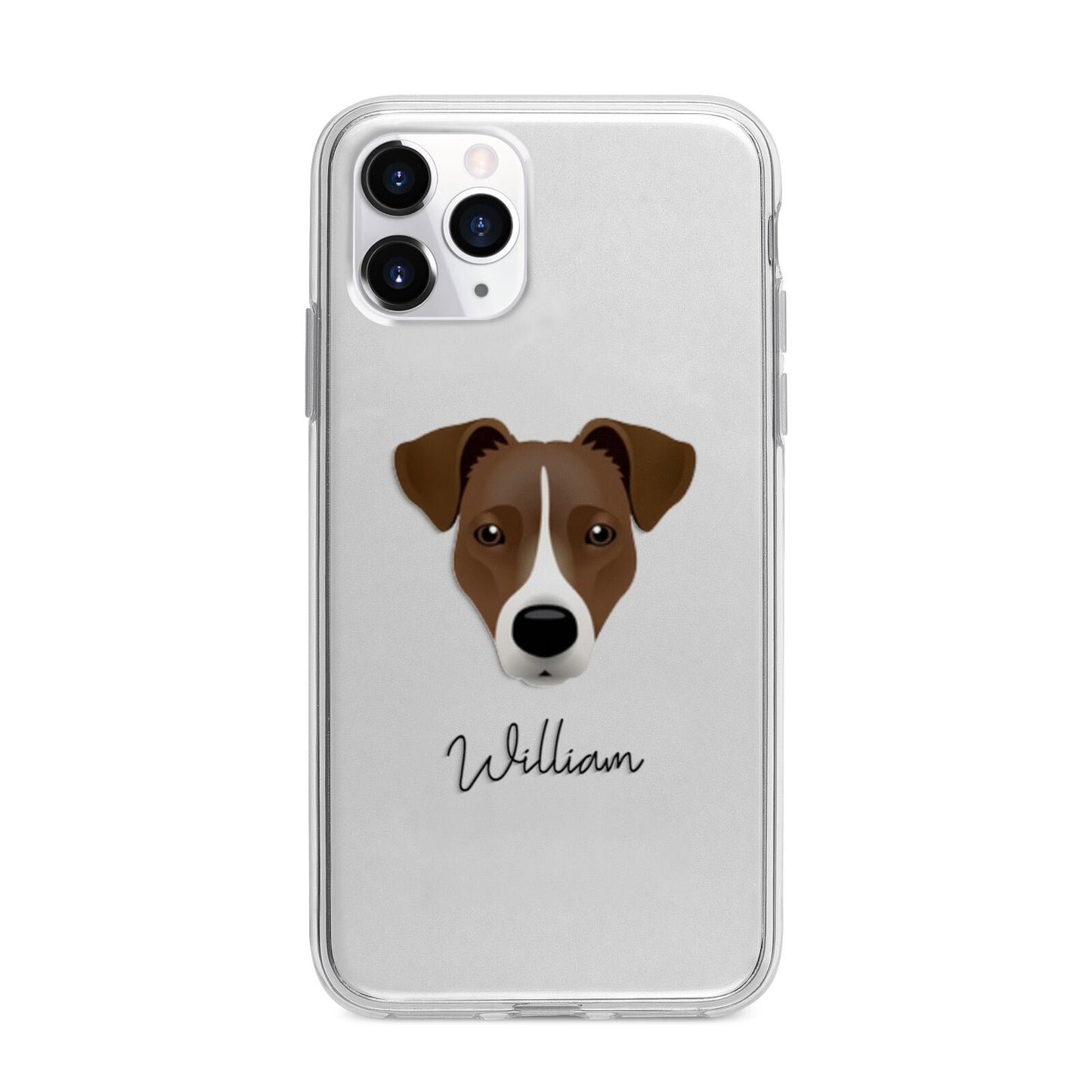 Border Jack Personalised Apple iPhone 11 Pro Max in Silver with Bumper Case