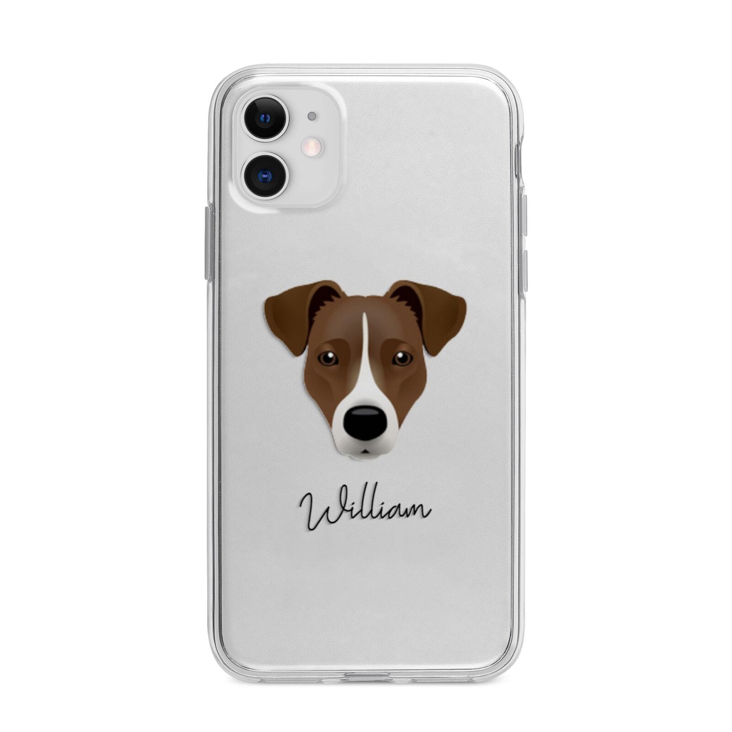 Border Jack Personalised Apple iPhone 11 in White with Bumper Case