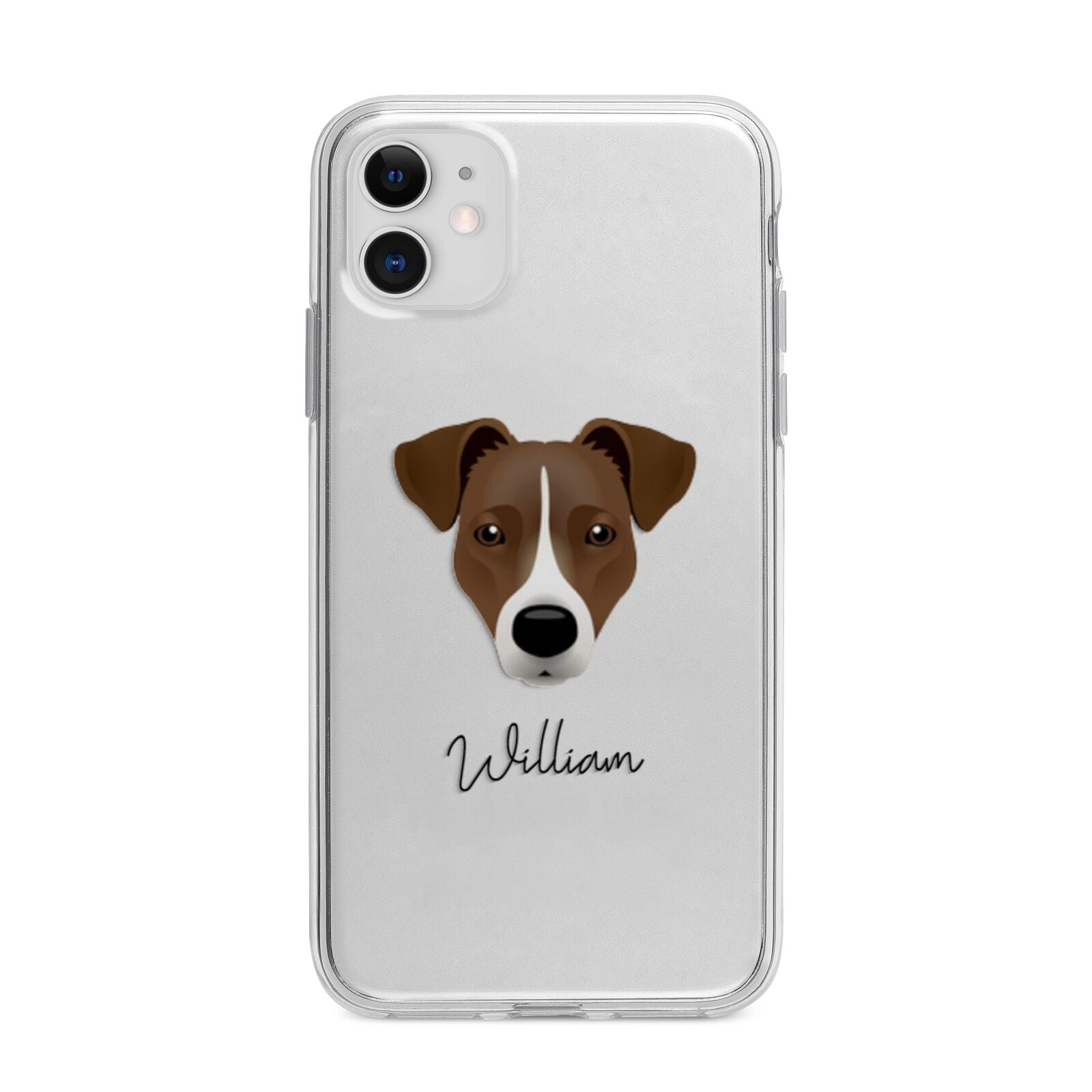 Border Jack Personalised Apple iPhone 11 in White with Bumper Case