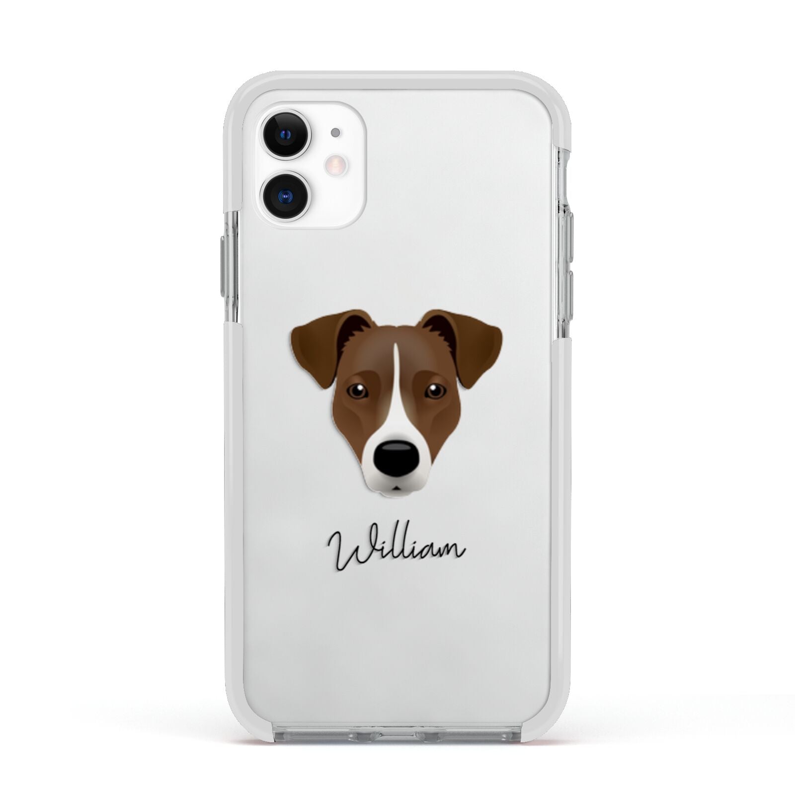 Border Jack Personalised Apple iPhone 11 in White with White Impact Case