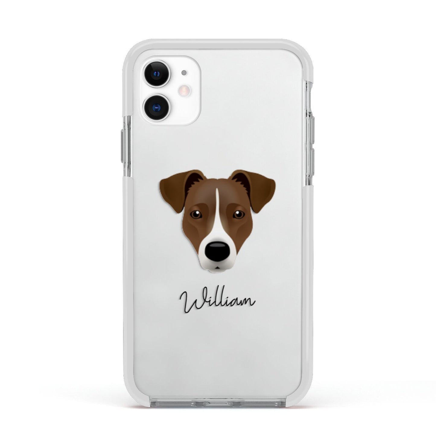 Border Jack Personalised Apple iPhone 11 in White with White Impact Case