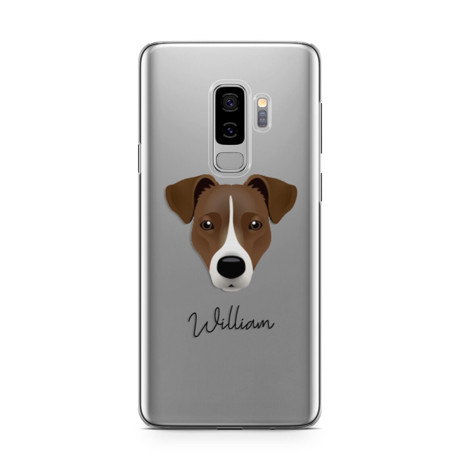 Border Jack Personalised Samsung Galaxy S9 Plus Case on Silver phone