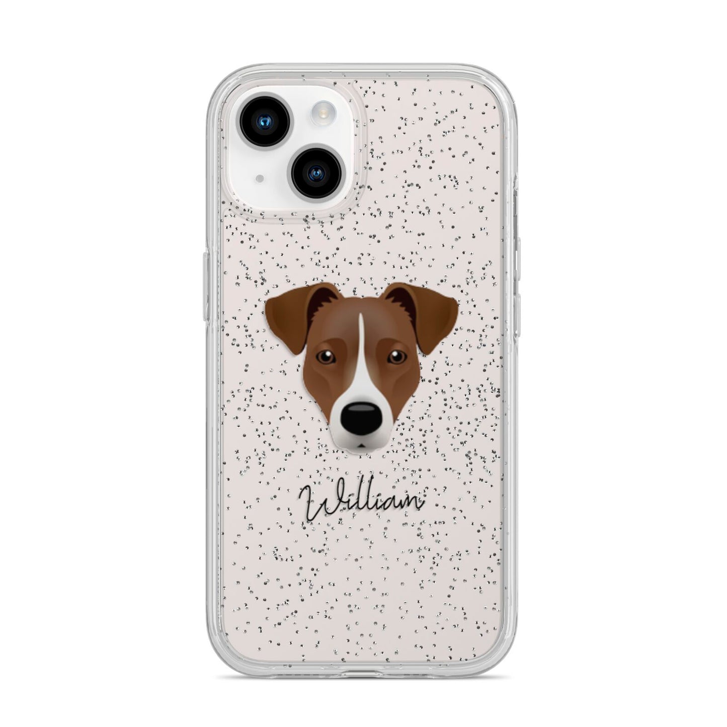 Border Jack Personalised iPhone 14 Glitter Tough Case Starlight
