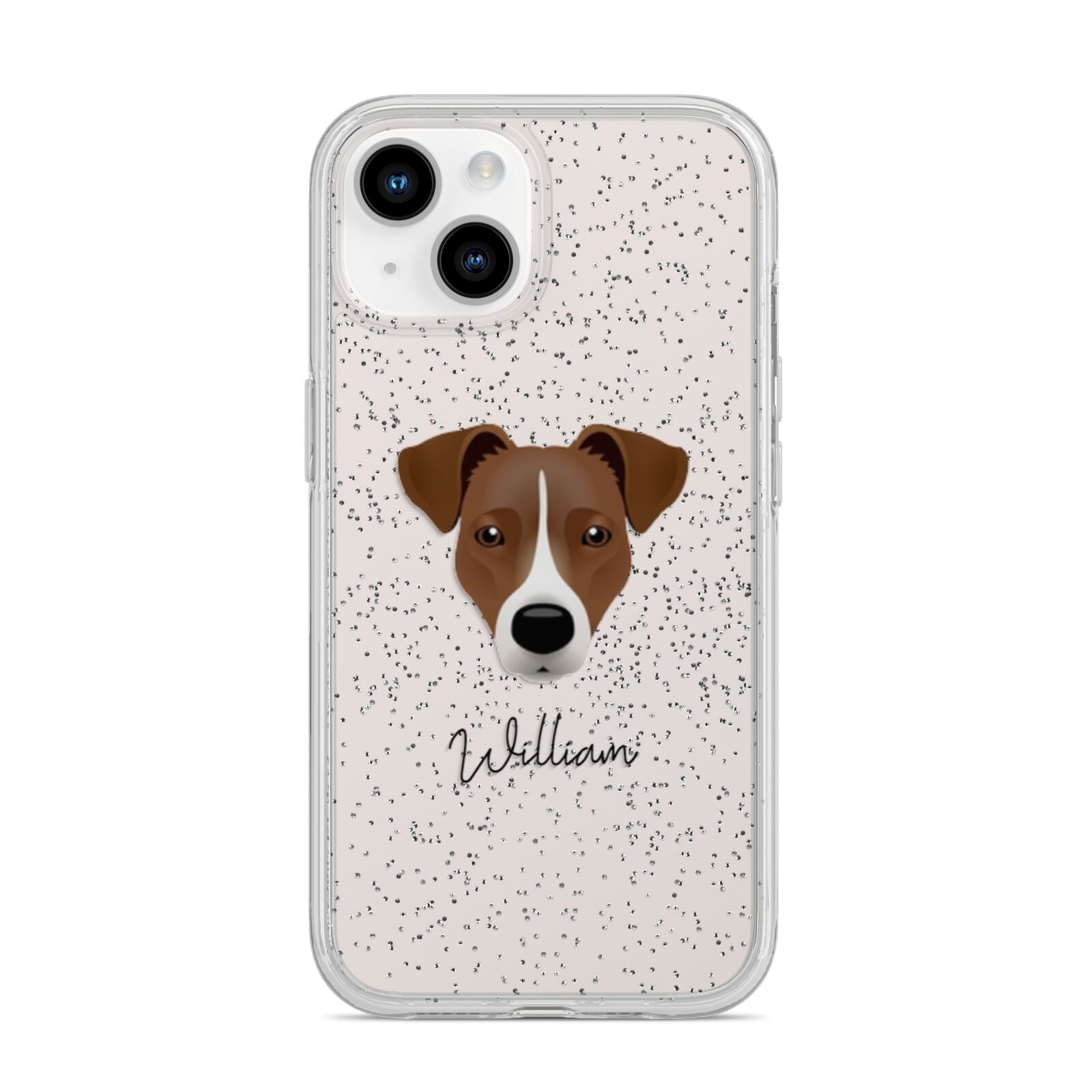 Border Jack Personalised iPhone 14 Glitter Tough Case Starlight