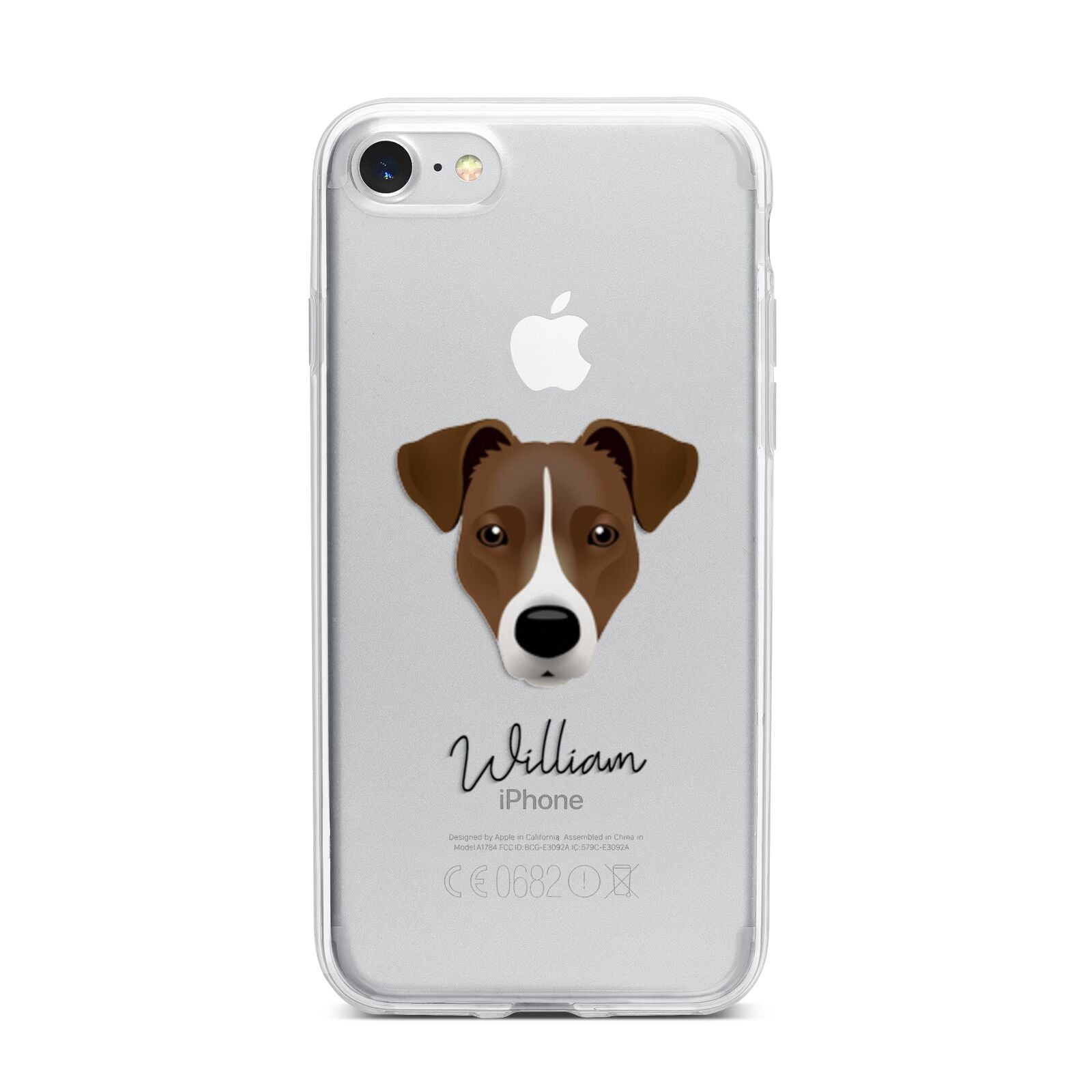 Border Jack Personalised iPhone 7 Bumper Case on Silver iPhone