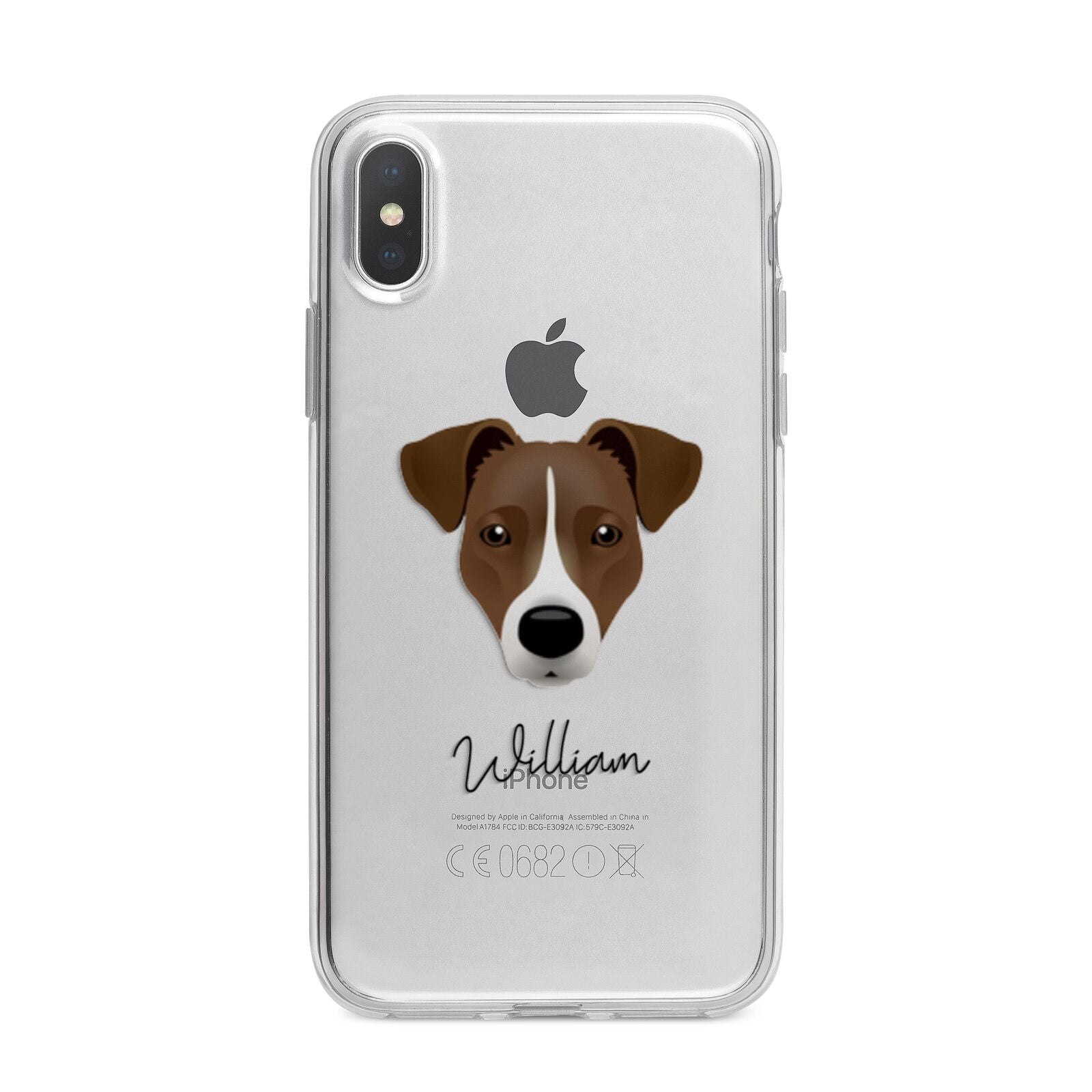 Border Jack Personalised iPhone X Bumper Case on Silver iPhone Alternative Image 1