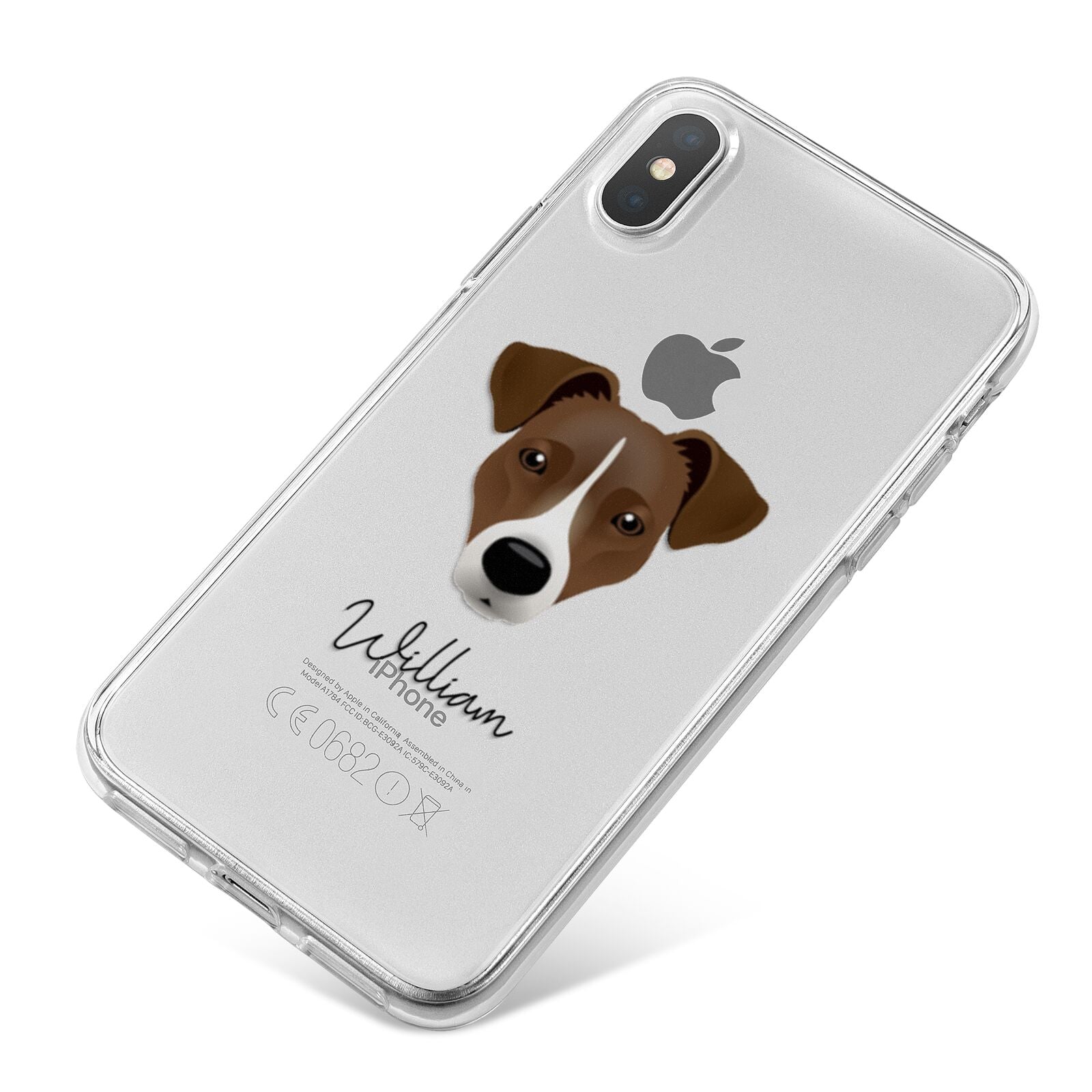 Border Jack Personalised iPhone X Bumper Case on Silver iPhone