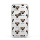 Border Terrier Icon with Name Apple iPhone XR Impact Case White Edge on Silver Phone