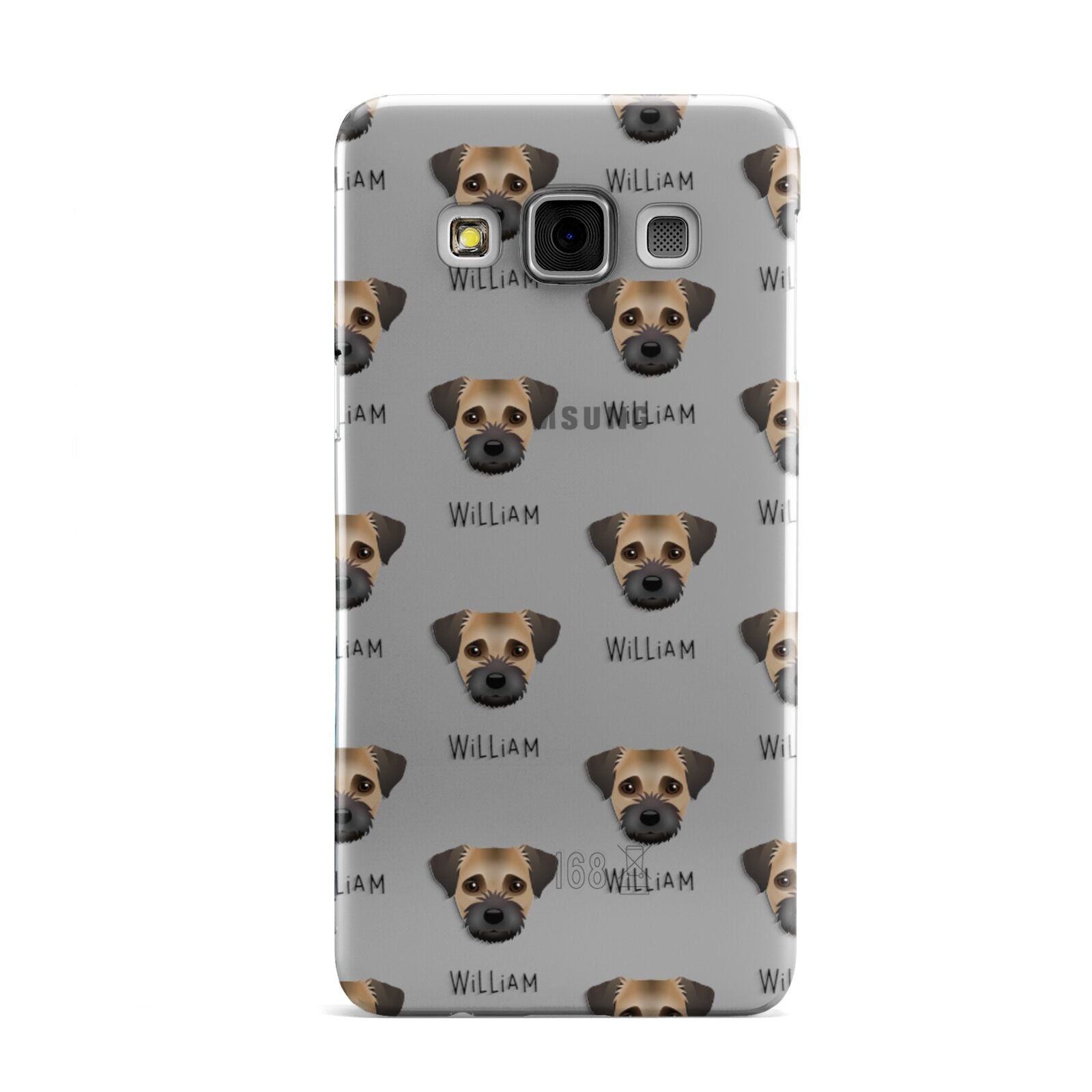 Border Terrier Icon with Name Samsung Galaxy A3 Case