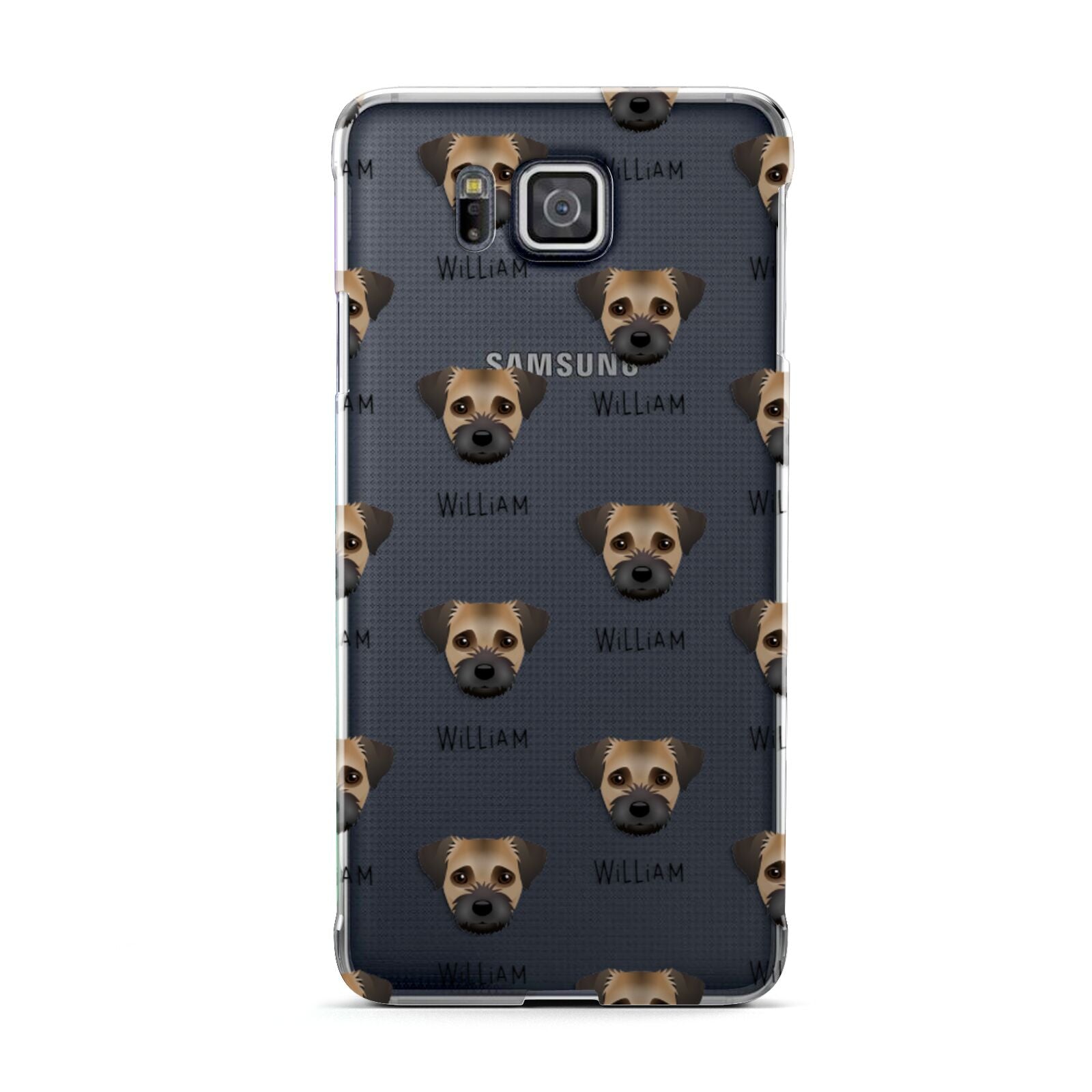 Border Terrier Icon with Name Samsung Galaxy Alpha Case