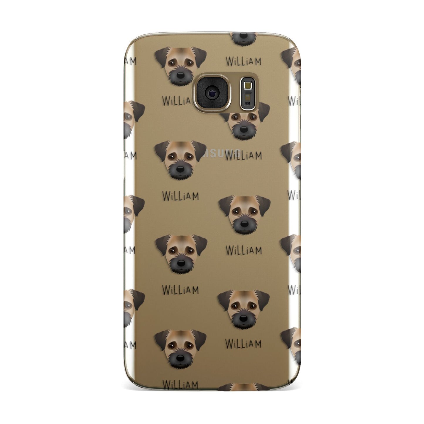 Border Terrier Icon with Name Samsung Galaxy Case