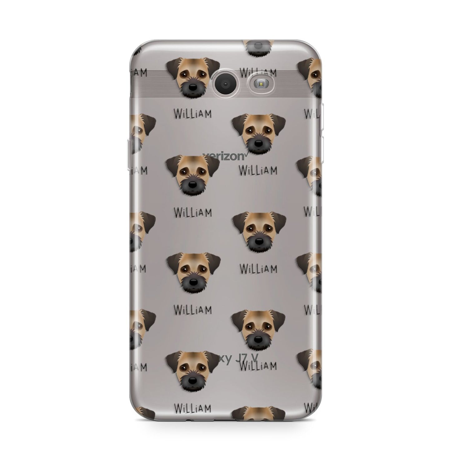 Border Terrier Icon with Name Samsung Galaxy J7 2017 Case