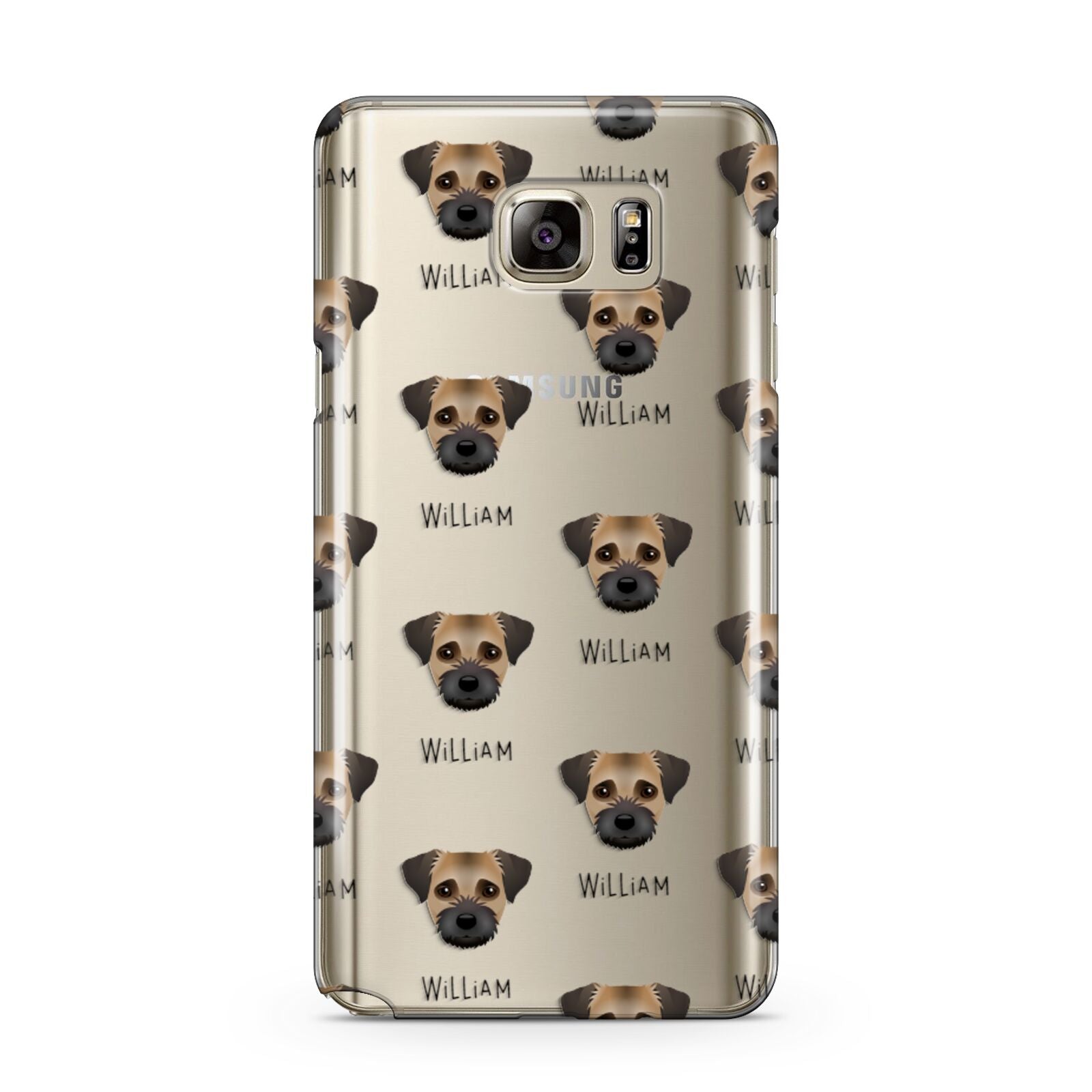 Border Terrier Icon with Name Samsung Galaxy Note 5 Case